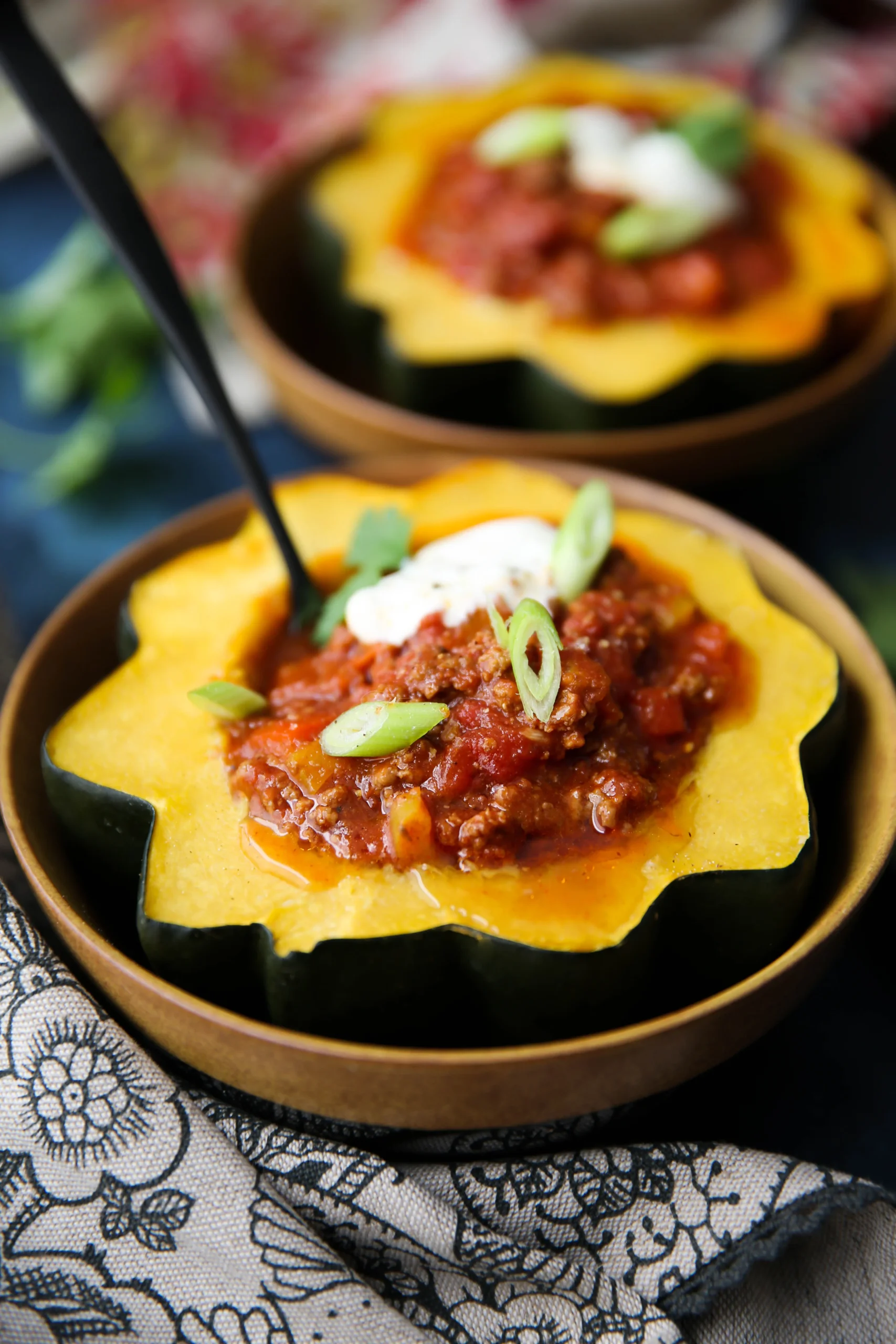 Acorn Squash Veggie Bowls