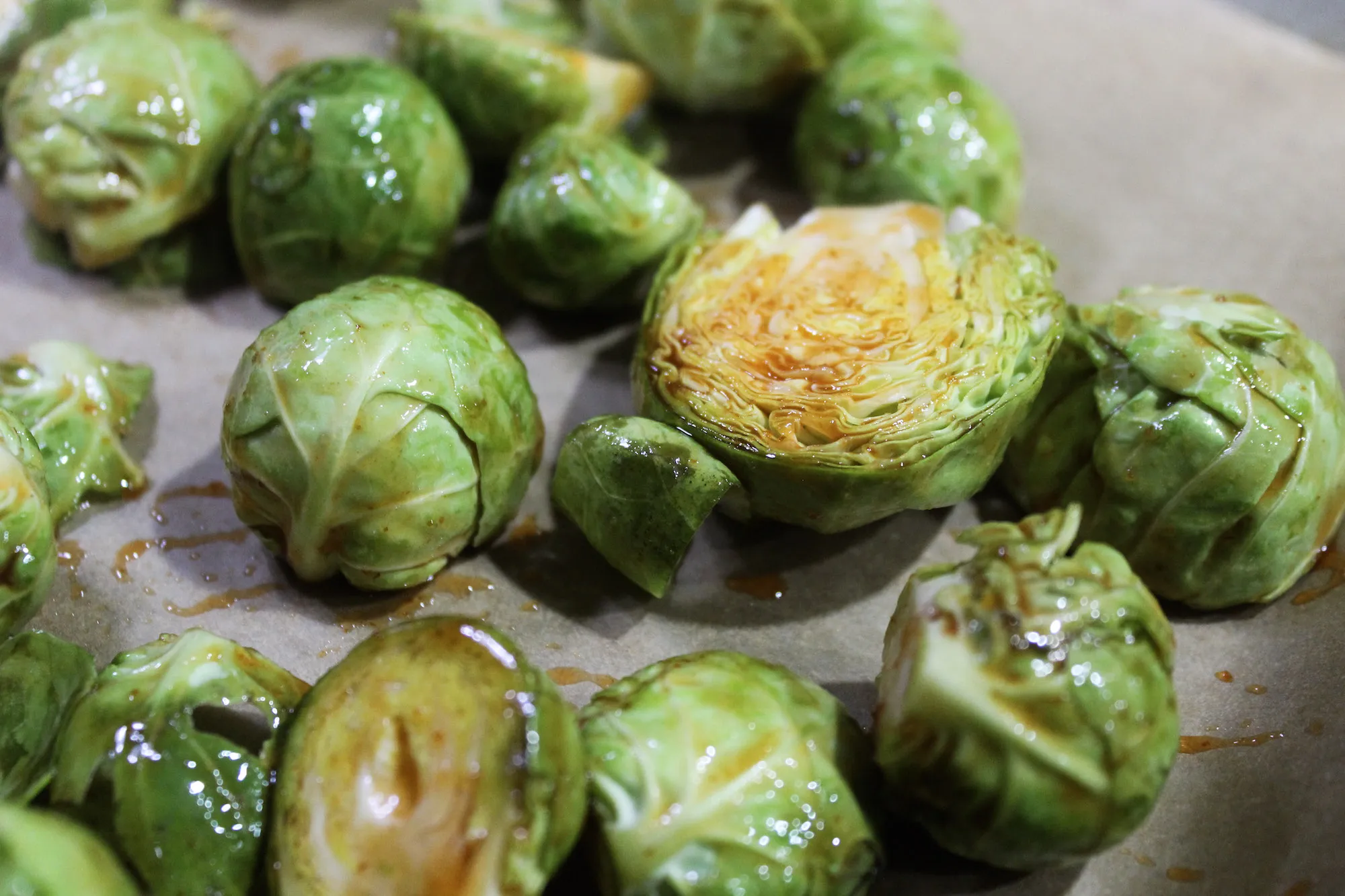 Agave Sriracha Brussels Sprouts