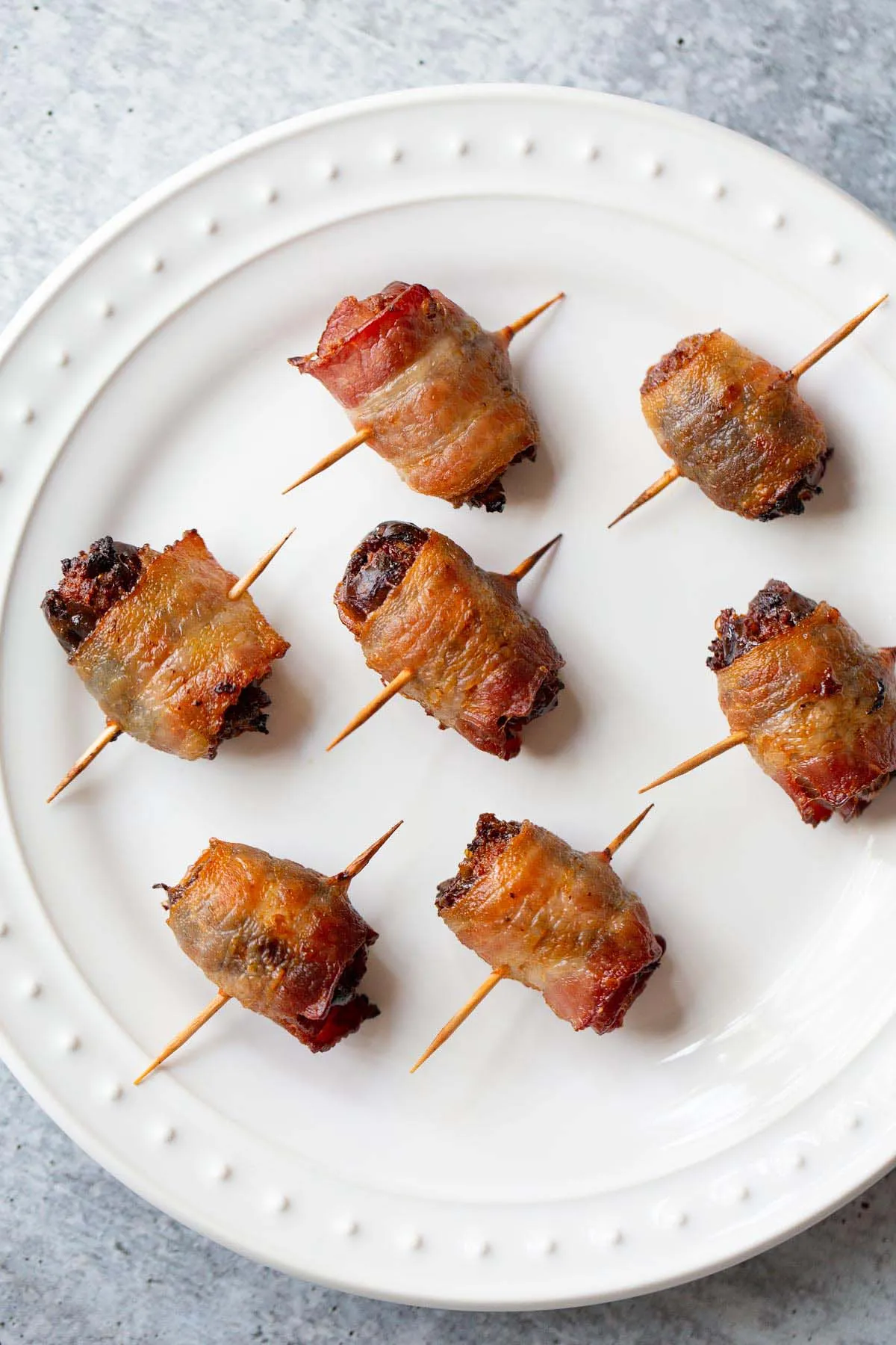 Air Fryer Bacon Wrapped Dates with Chorizo