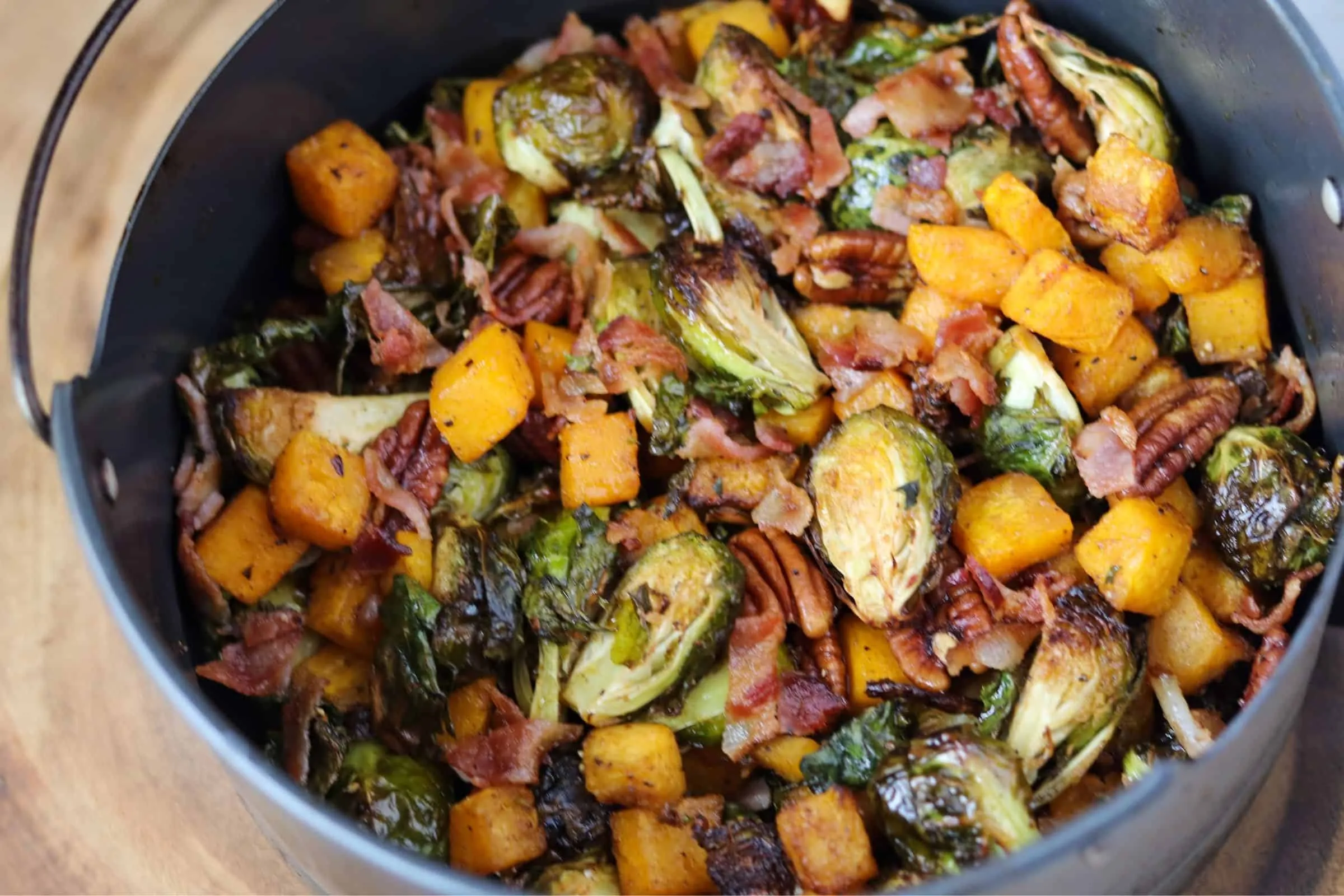Air Fryer Butternut Squash and Brussels Sprouts
