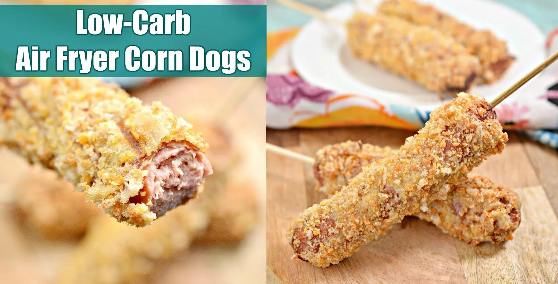 Air Fryer Cheesy Keto Corn Dogs