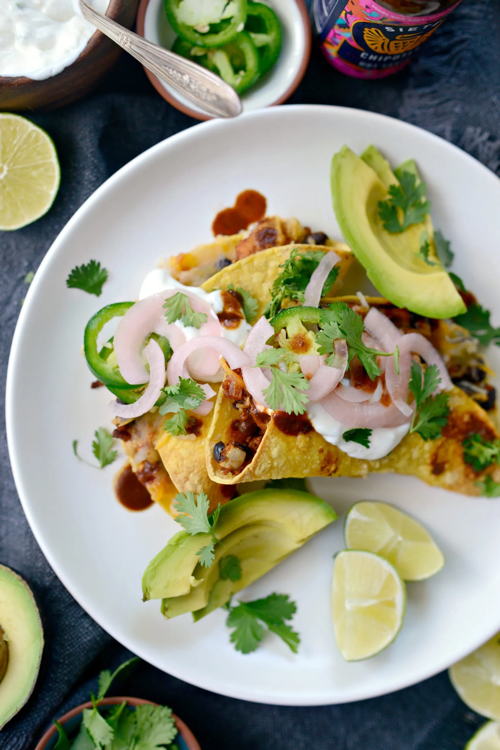 Air Fryer Chipotle Chicken Black Bean Tacos