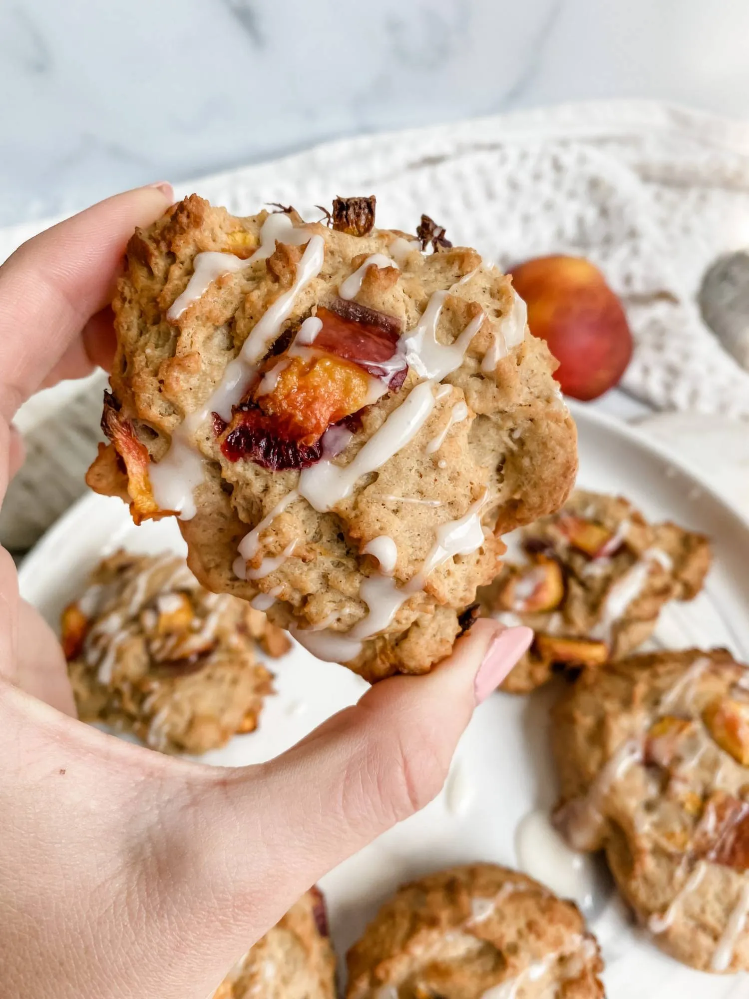 Air Fryer Peach Fritters
