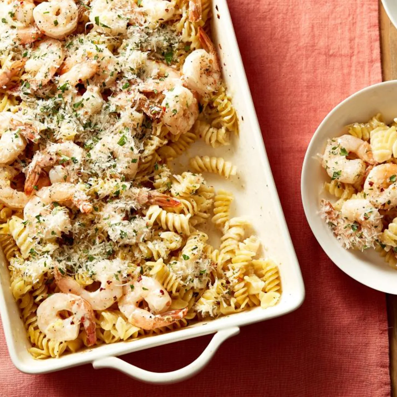 Alfredo Shrimp Scampi Dump Dinner