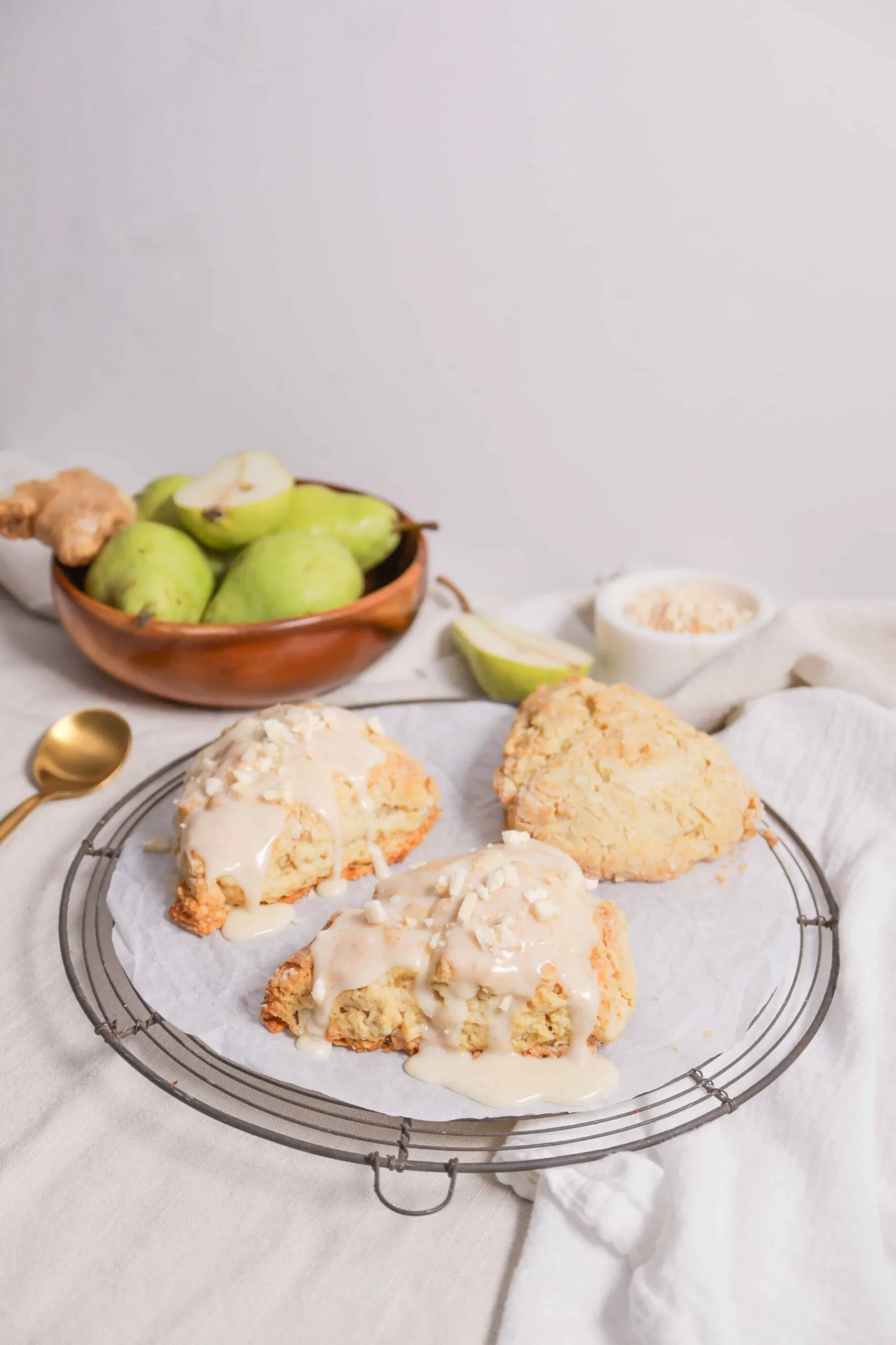 Almond Ginger Pear Scones