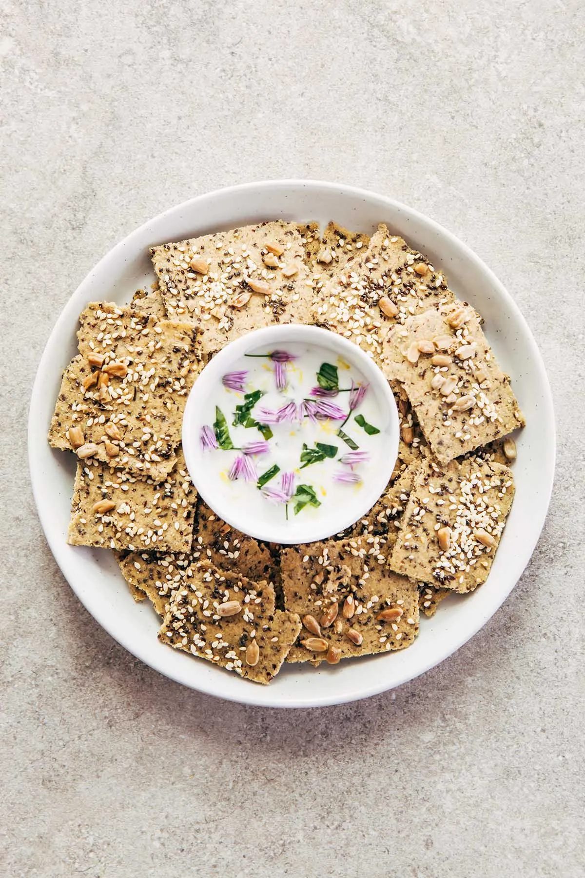 Almond Oat Chickpea Flour Crackers
