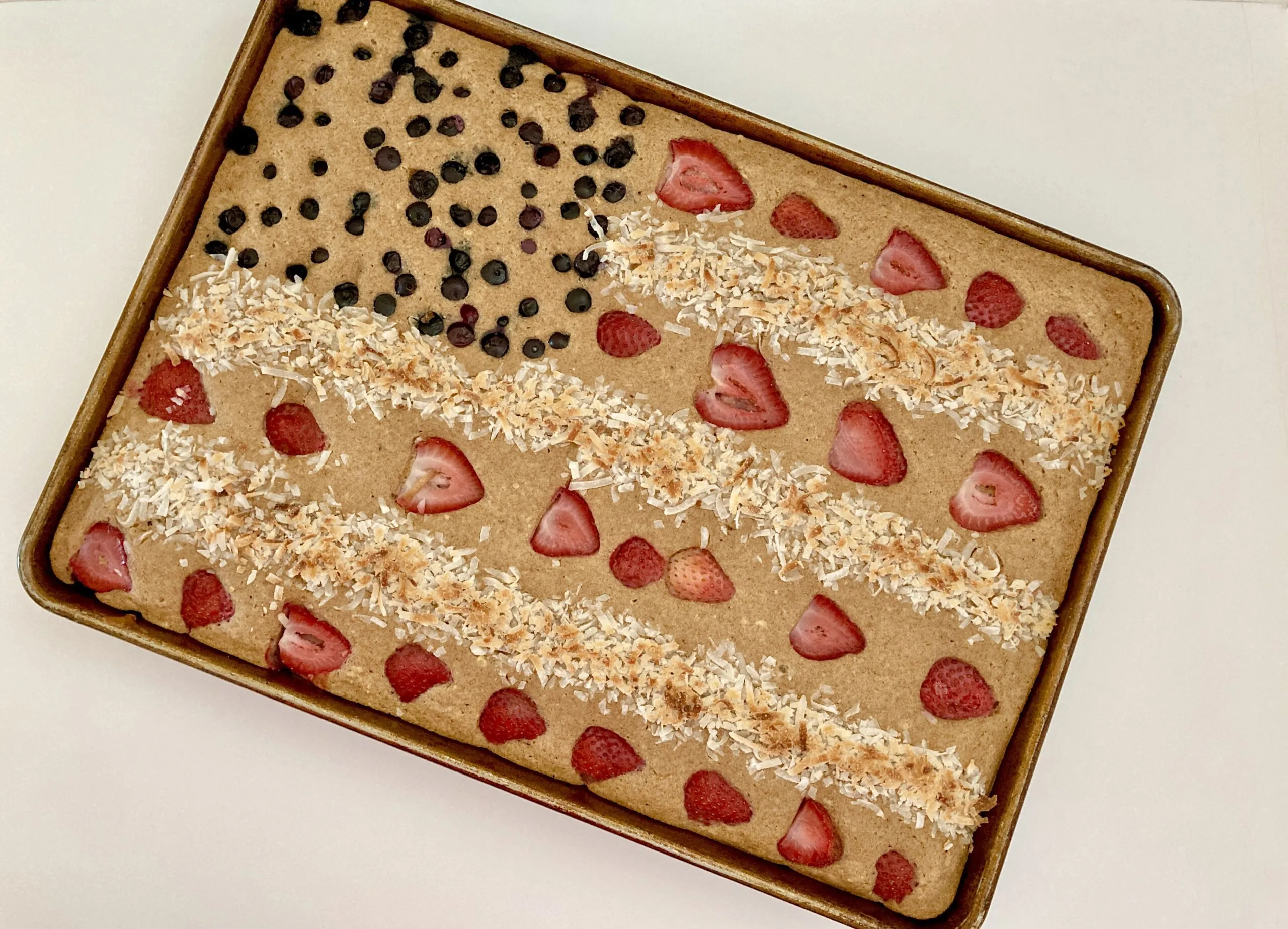 American Flag Sheet Pan Pancakes