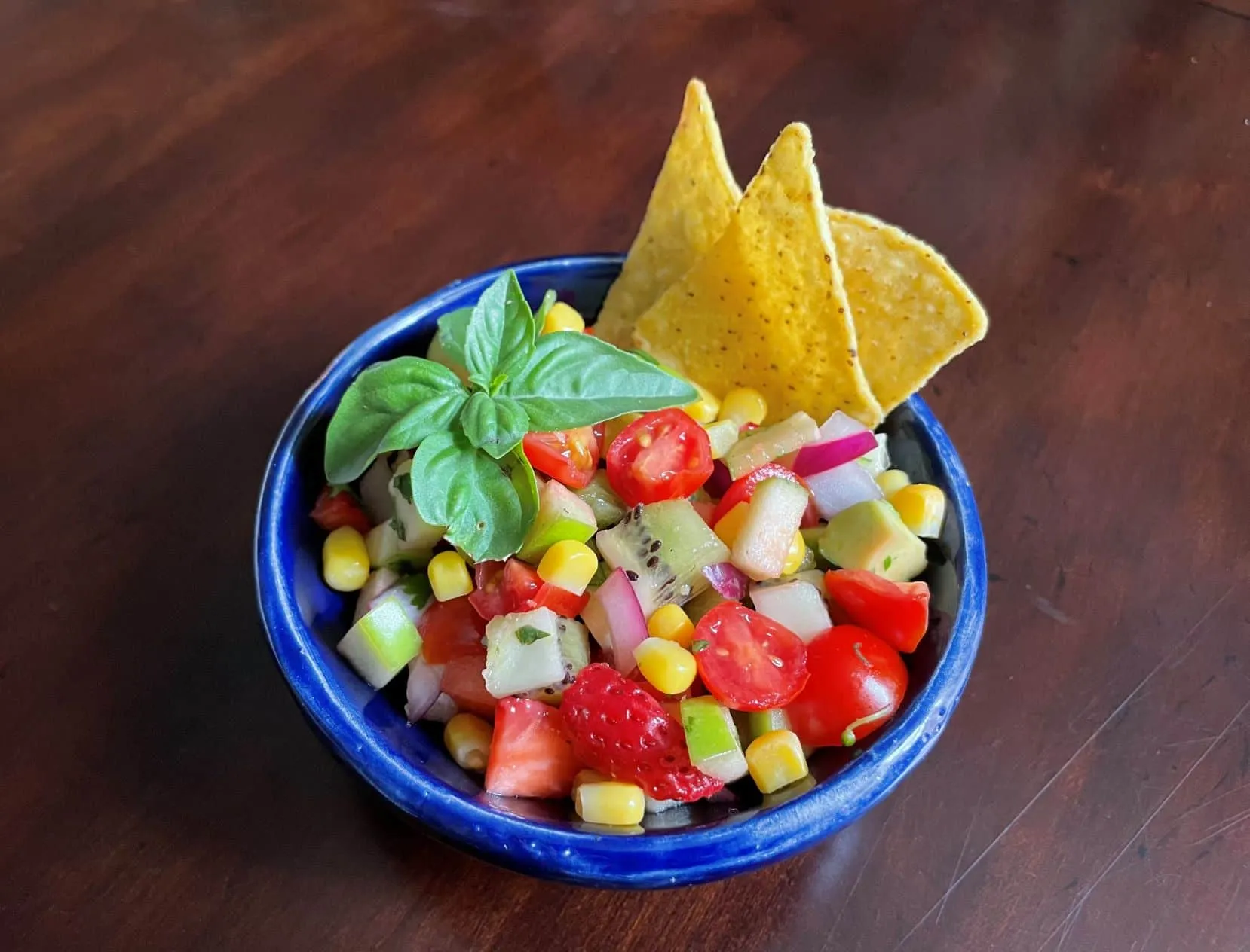 Apple Berry Salsa with Baked Tortilla Chips