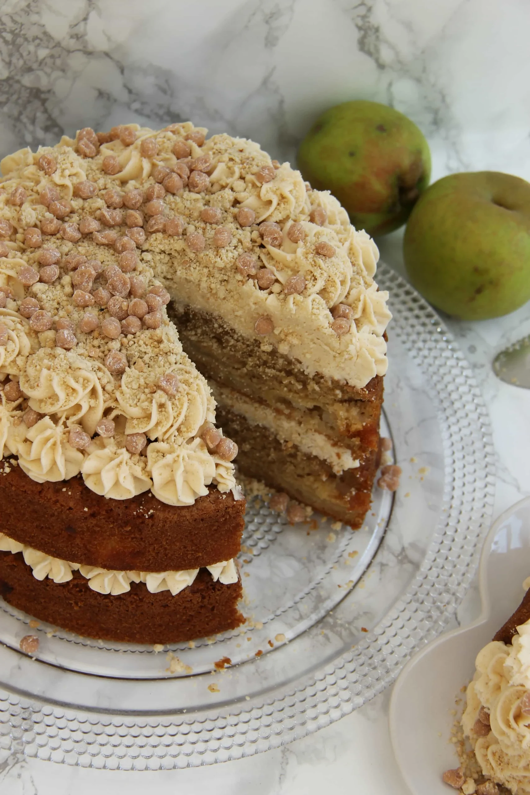 Apple Chocolate Crumble Cake