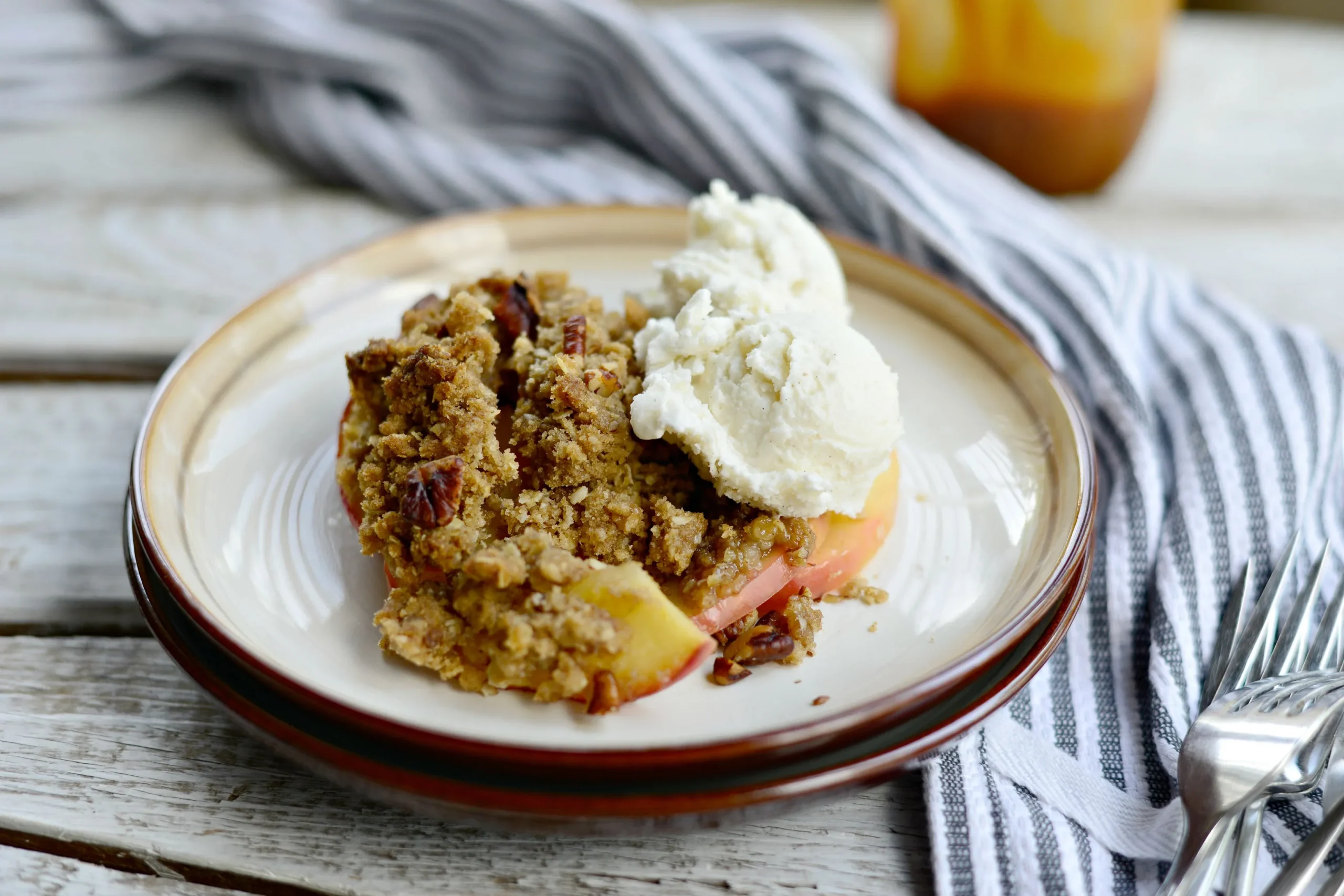 Apple Crisp with Vanilla Bean Ice Cream