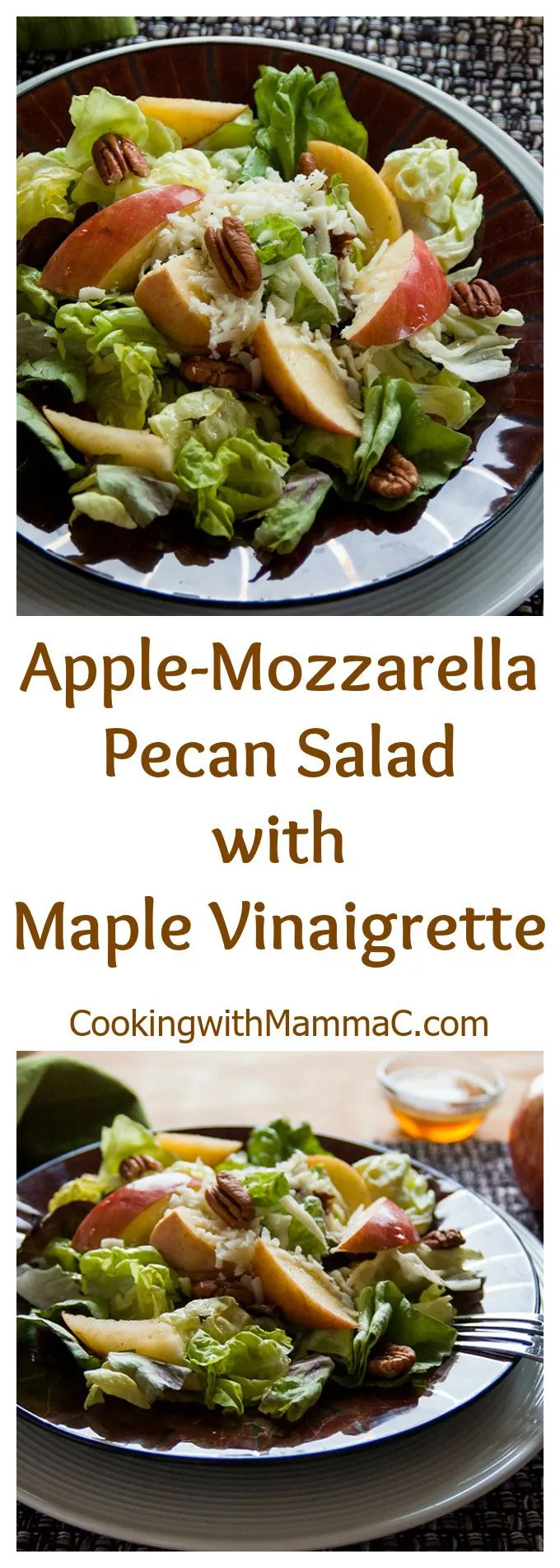 Apple Mozzarella Pecan Salad with Maple Vinaigrette