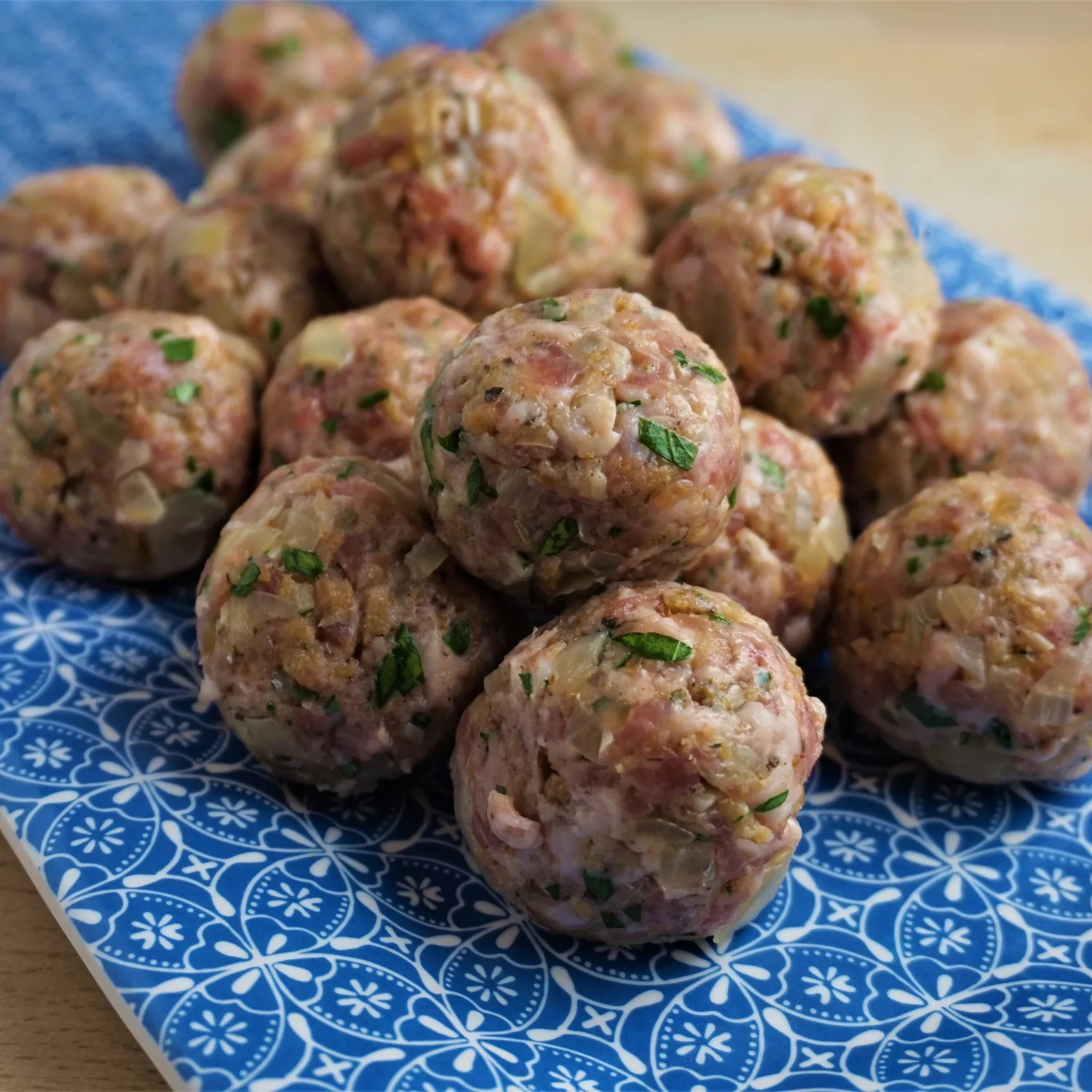 Apricot Hazelnut Sausage Stuffing Balls