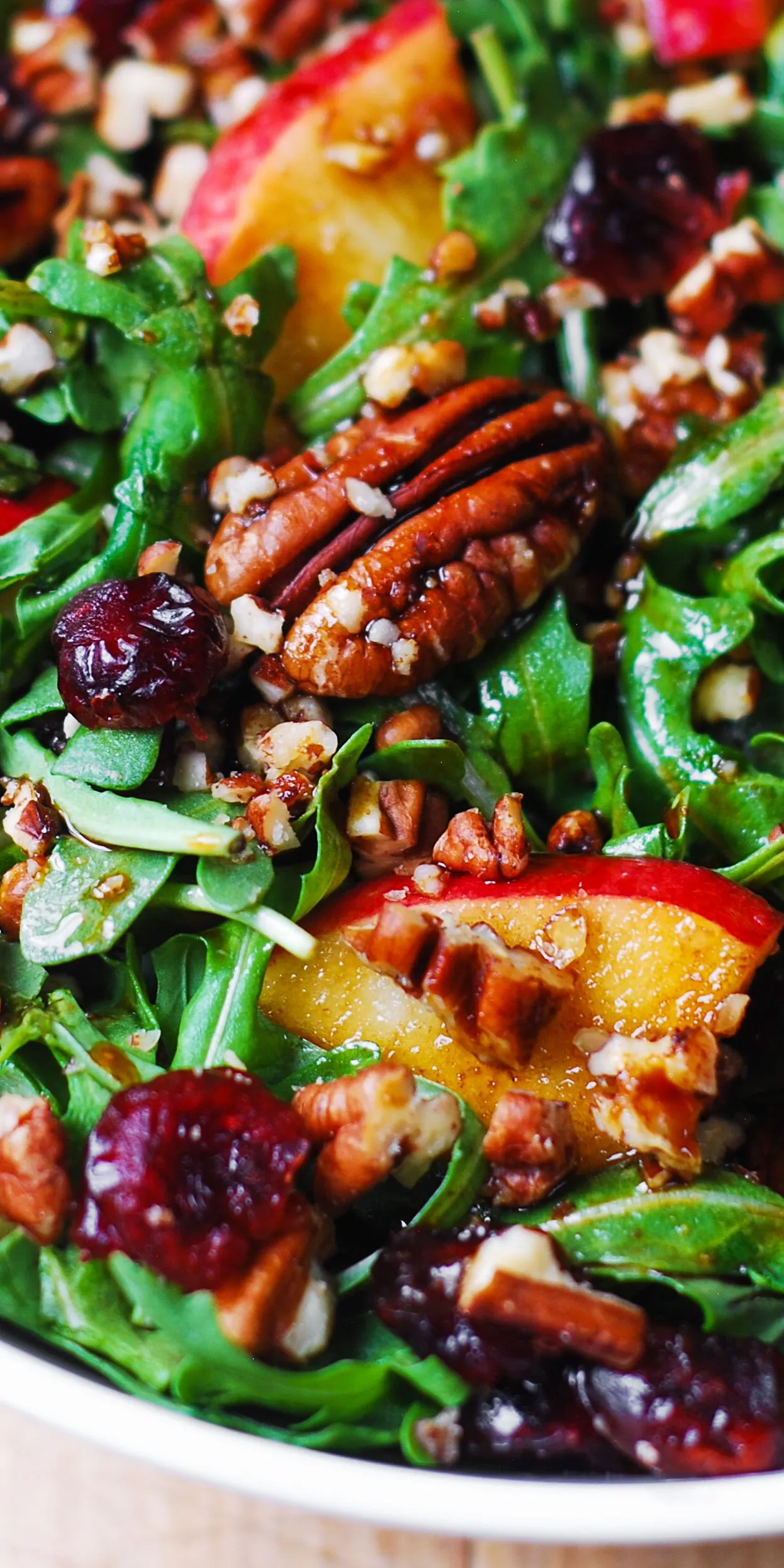 Arugula Salad with Apples, Cranberries, and Pecans