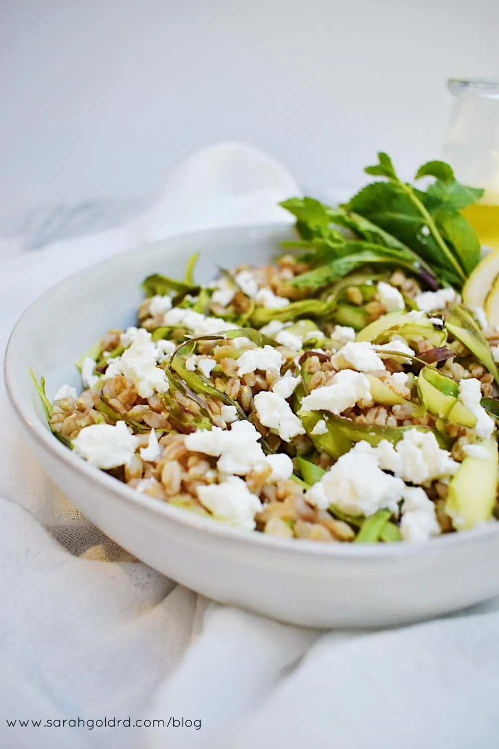 Asparagus Farro Feta Salad