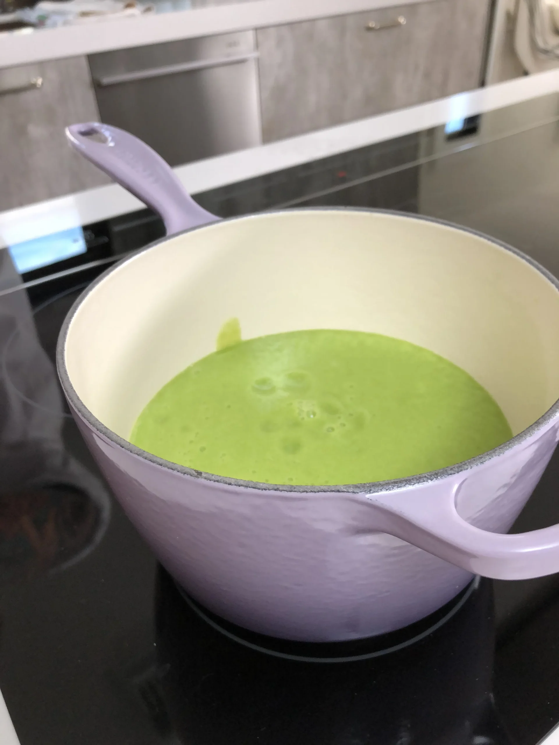 Asparagus Soup with Parmesan Custards