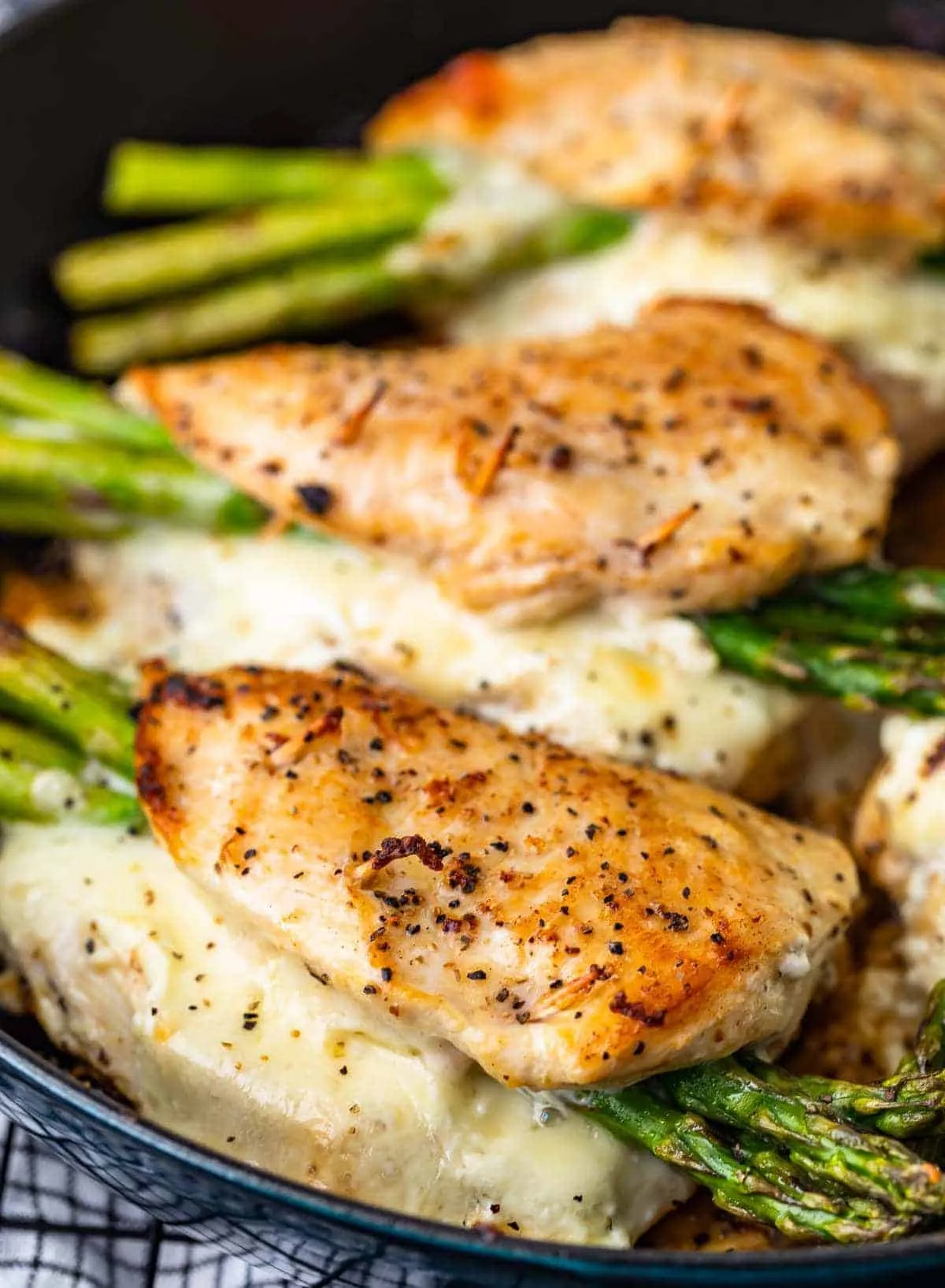 Asparagus Stuffed Chicken with Swiss