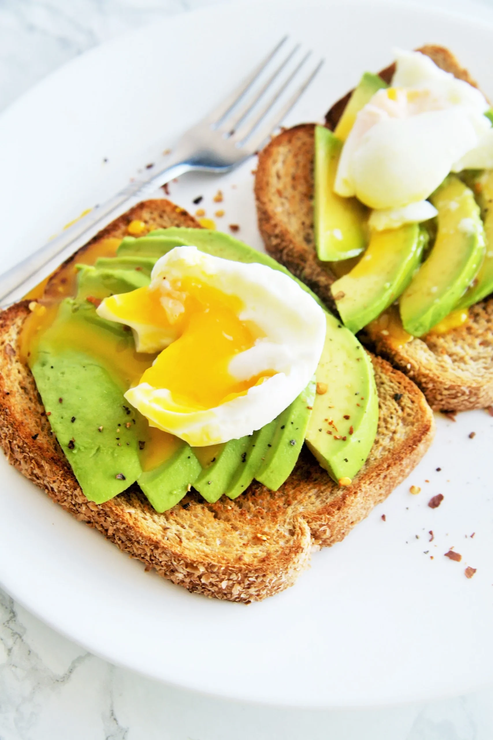 Avocado Egg White Flax Loaf Toast