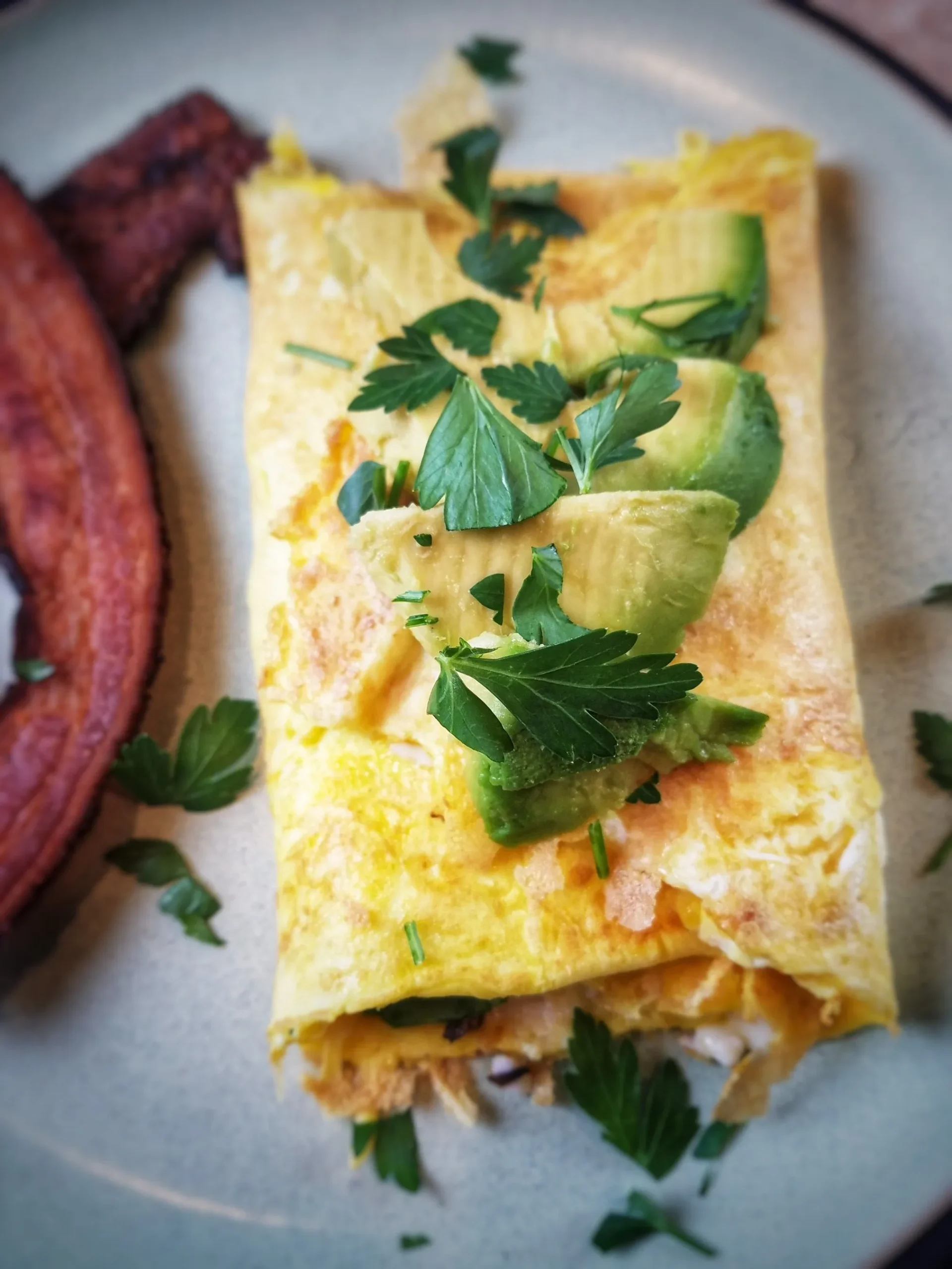 Avocado and Goat Cheese Omelette
