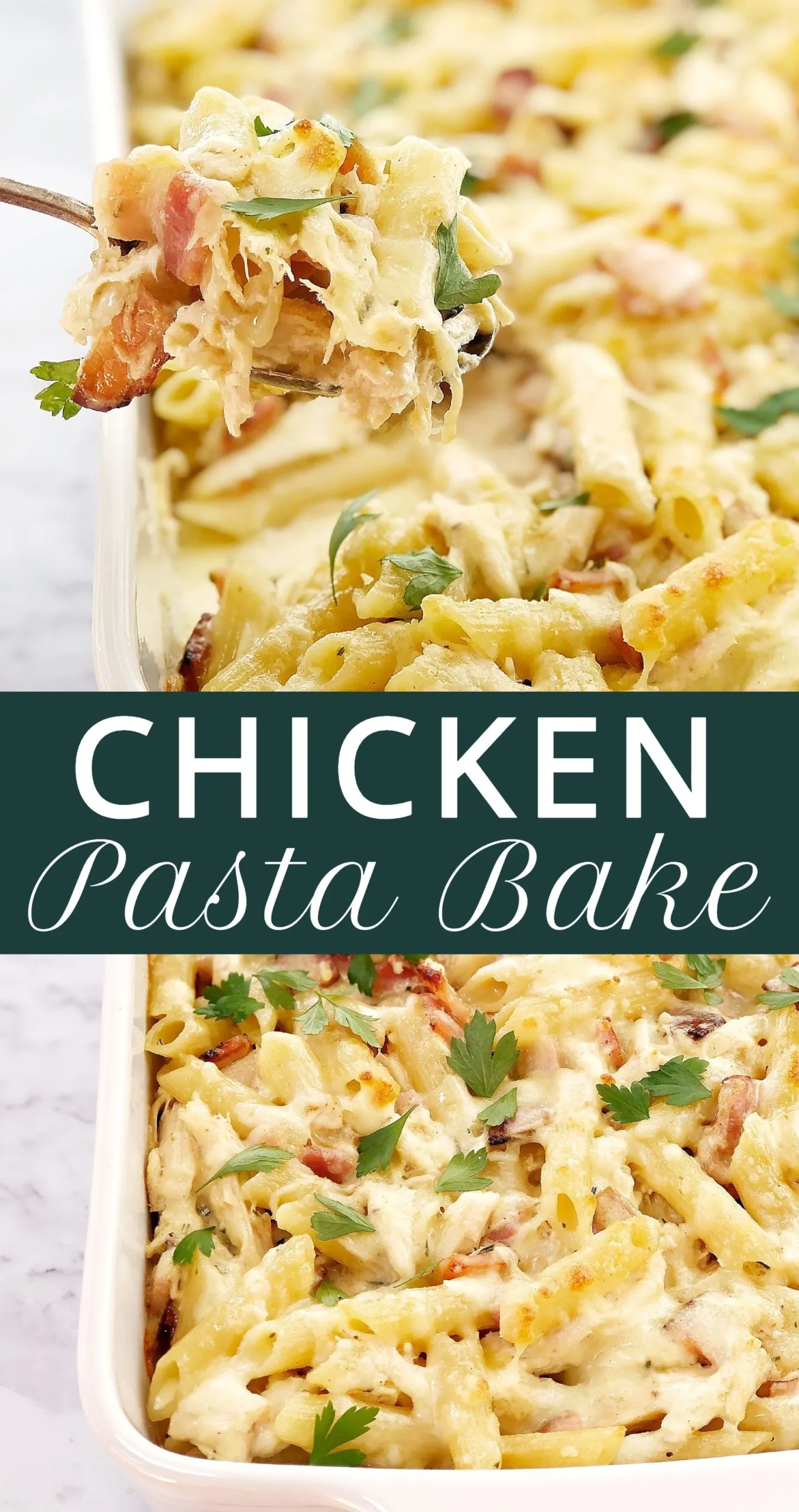 BBQ Chicken Pasta Bake