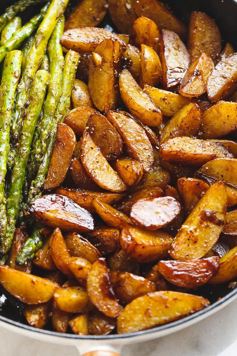 Baby Potatoes with Asparagus and Caper Dressing