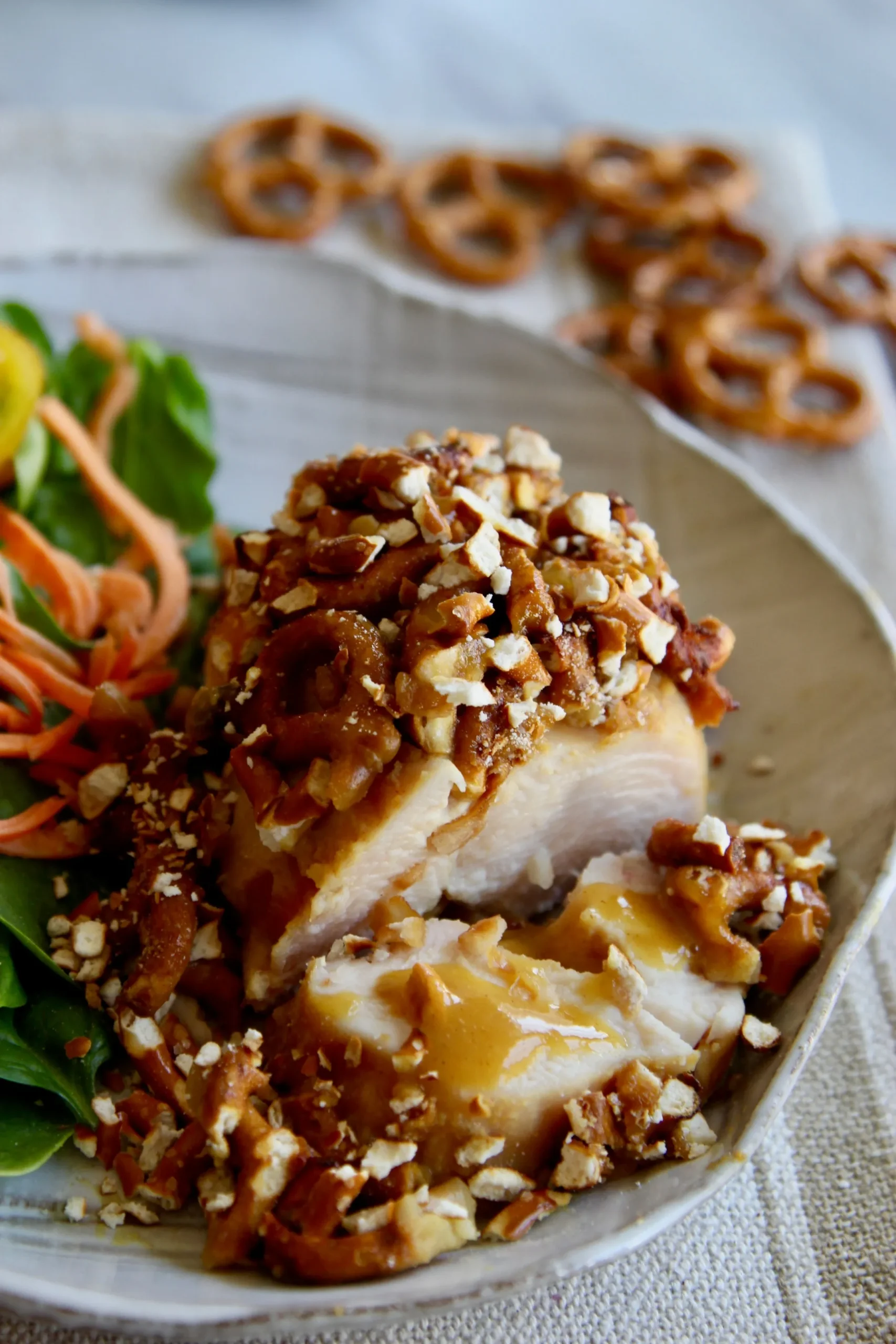 Bacon Honey Mustard Pretzel Chicken