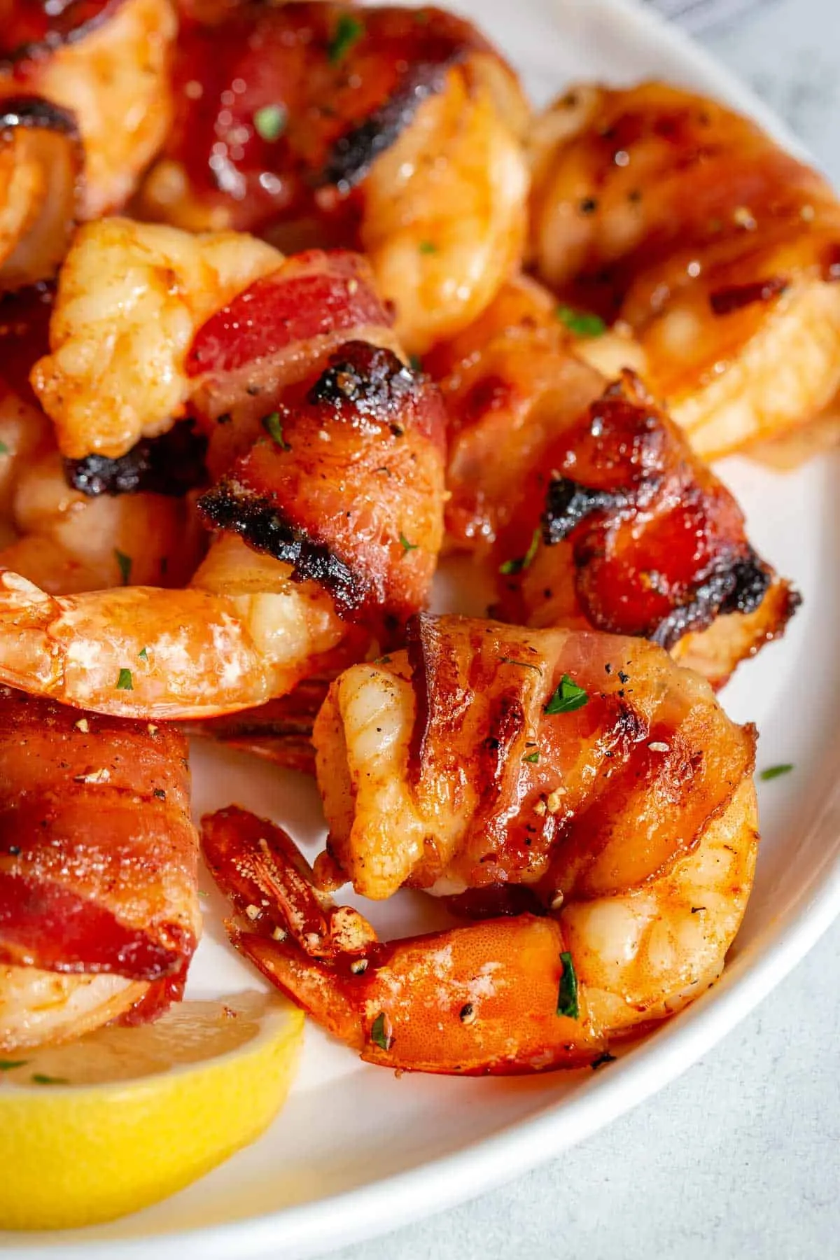 Bacon Wrapped Honey Garlic Prawns