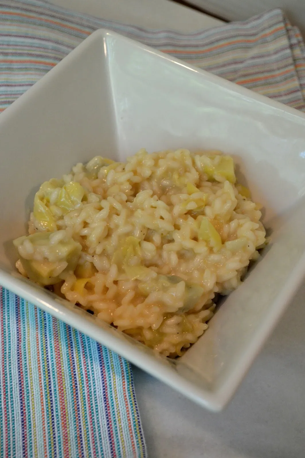 Baked Artichoke Radicchio Risotto with Lemon Caper Breadcrumbs