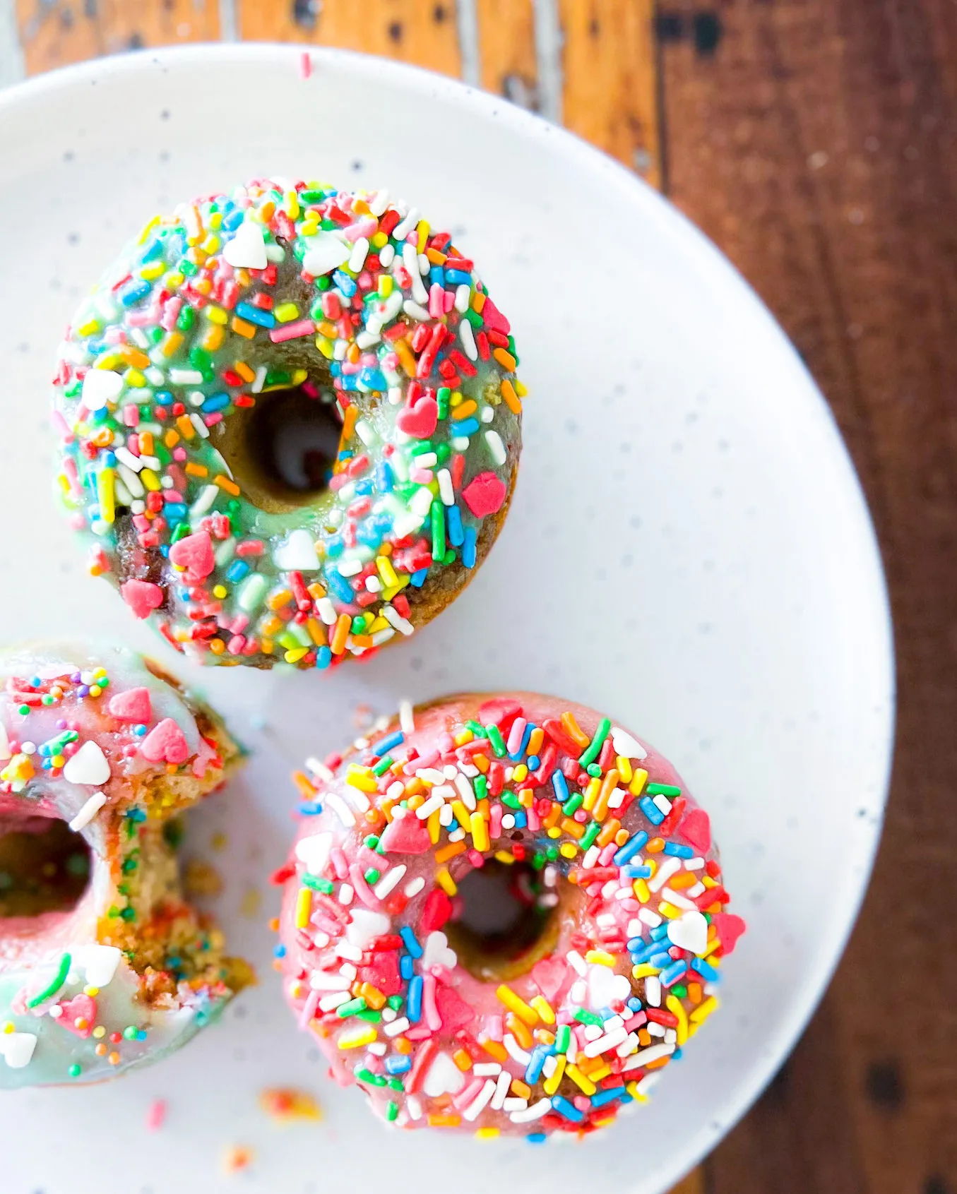 Baked Birthday Cake Doughnuts