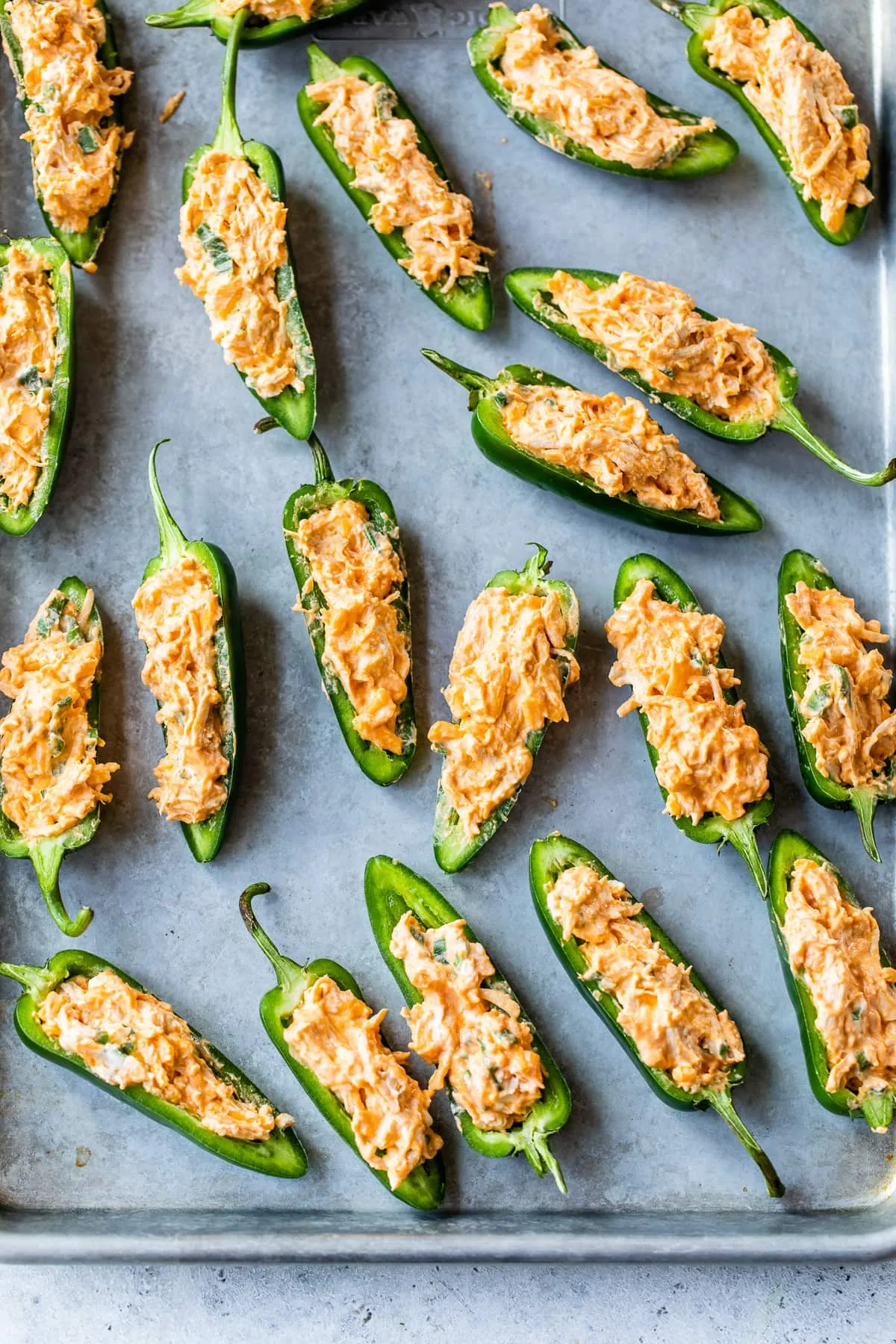 Baked Buffalo Chicken Jalapeno Poppers