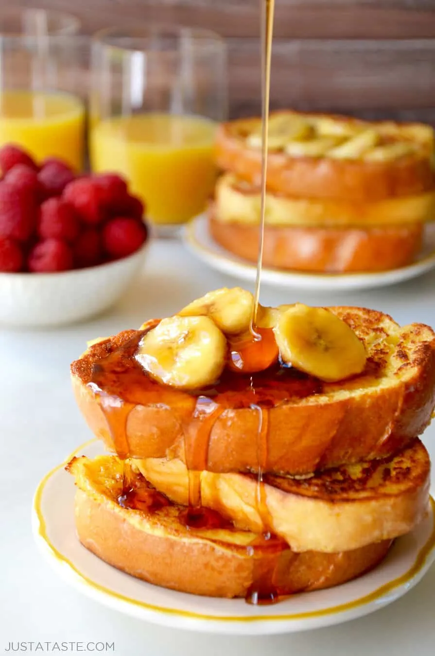 Baked Caramel Banana French Toast