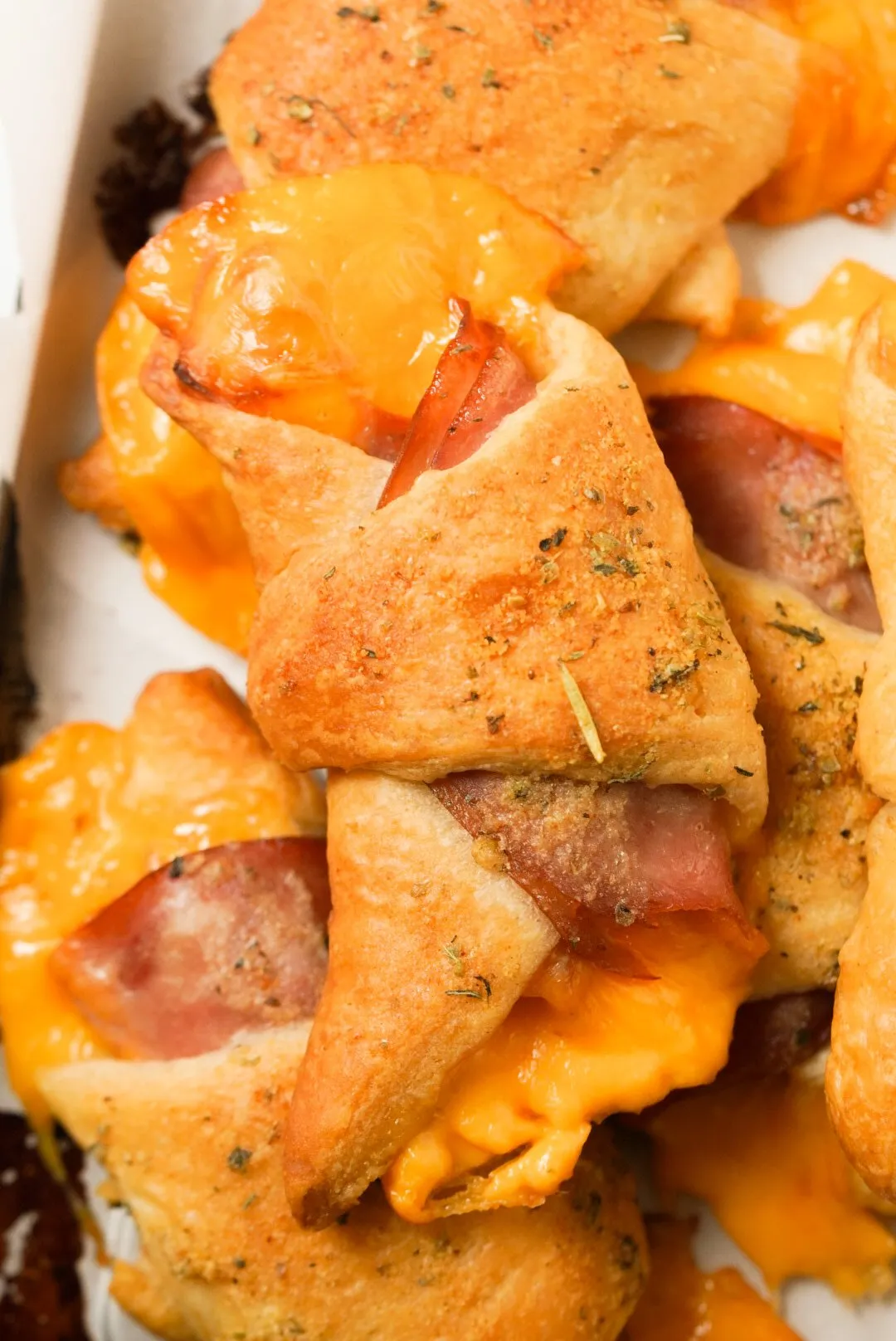 Baked Ham and Cheese Crescent Roll Sandwiches