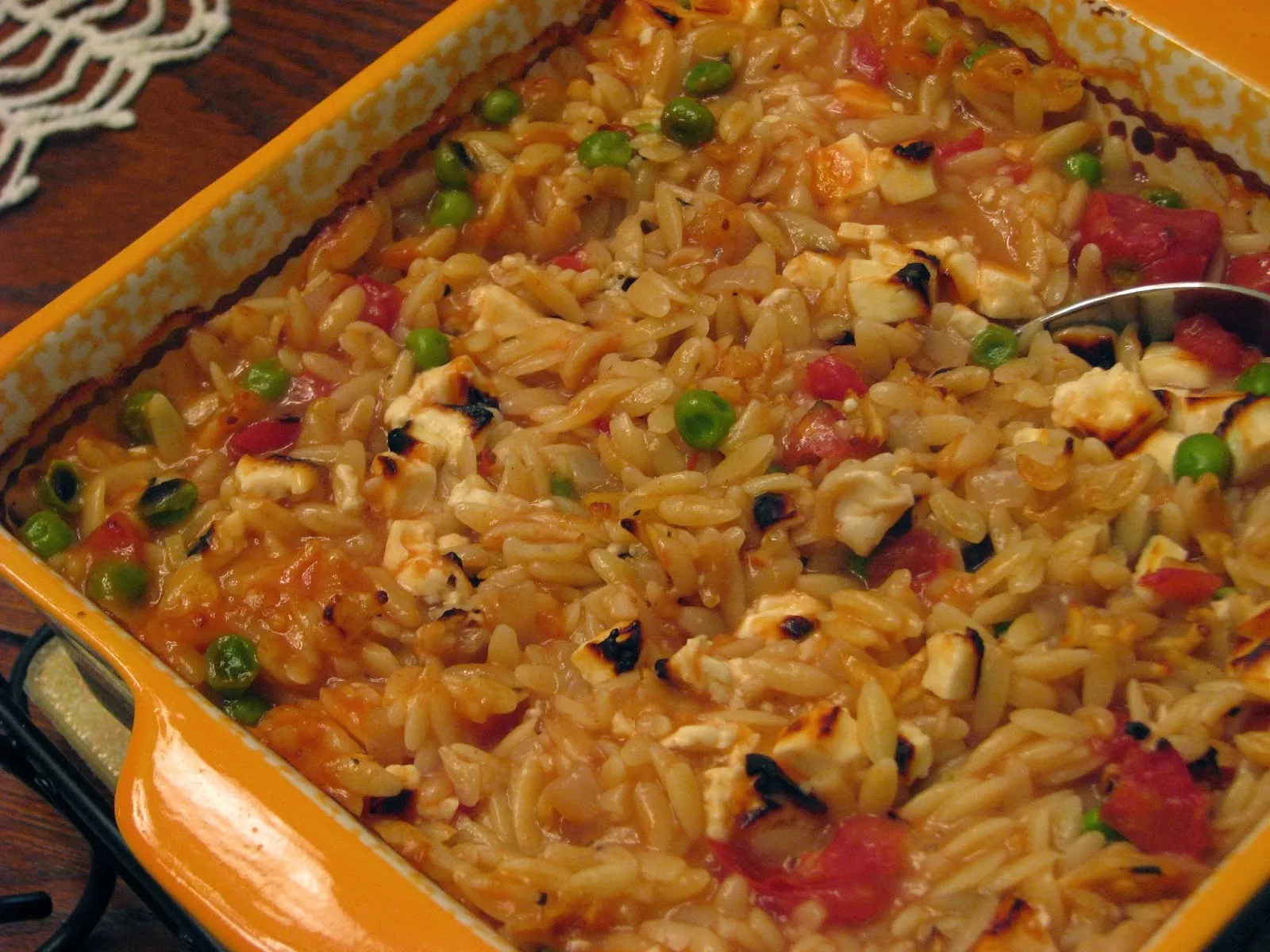 Baked Shrimp and Orzo with Feta Cheese