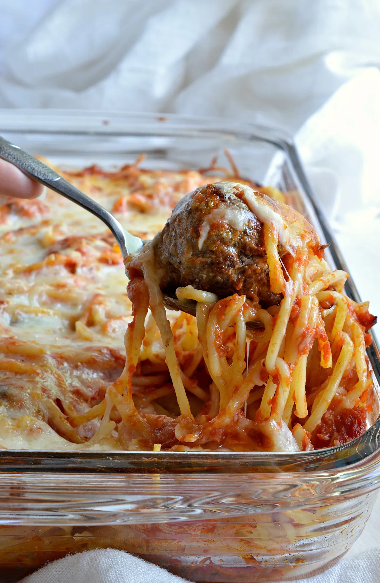 Baked Spaghetti Meatball Casserole