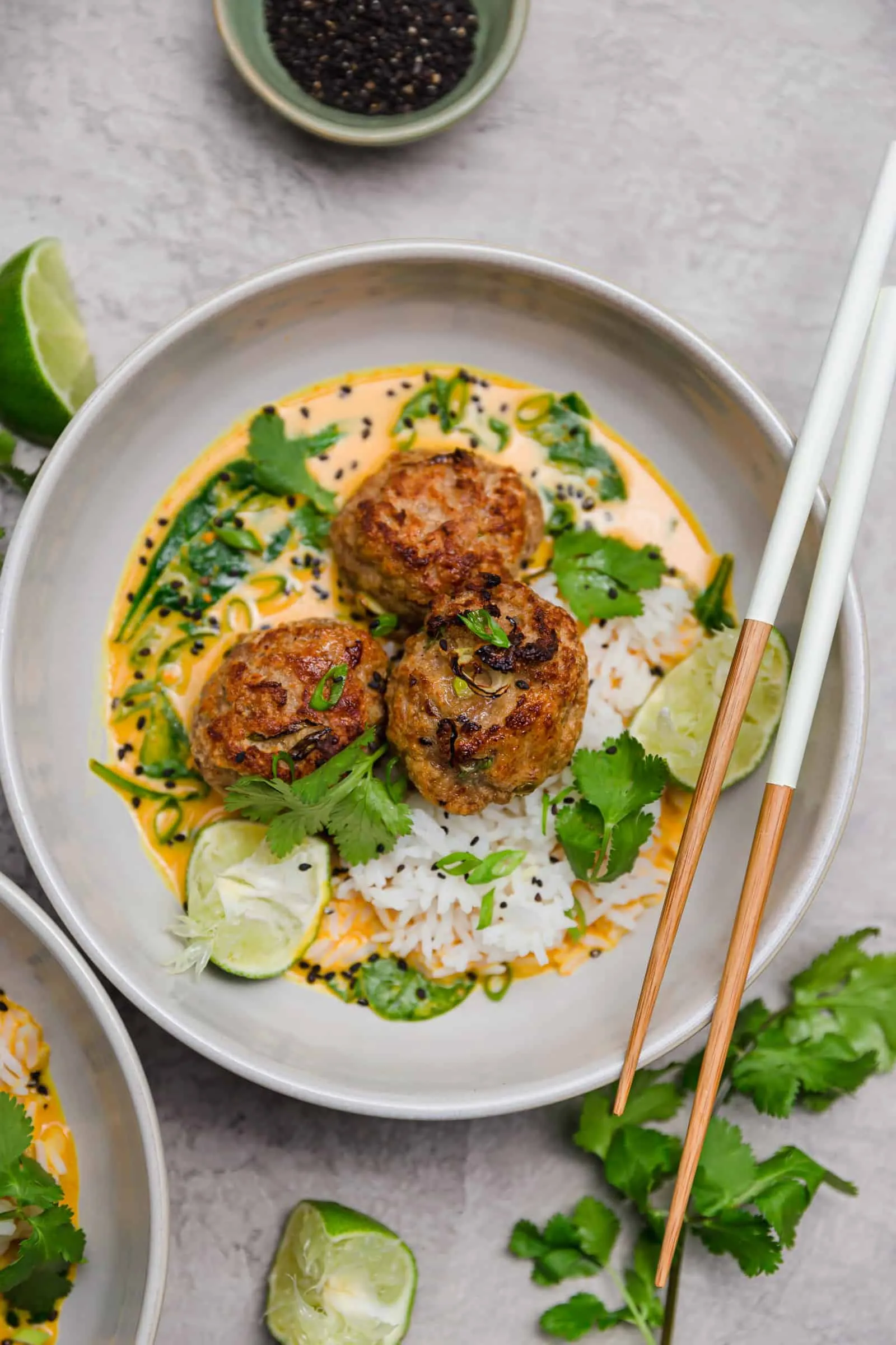 Baked Thai Turkey Meatballs