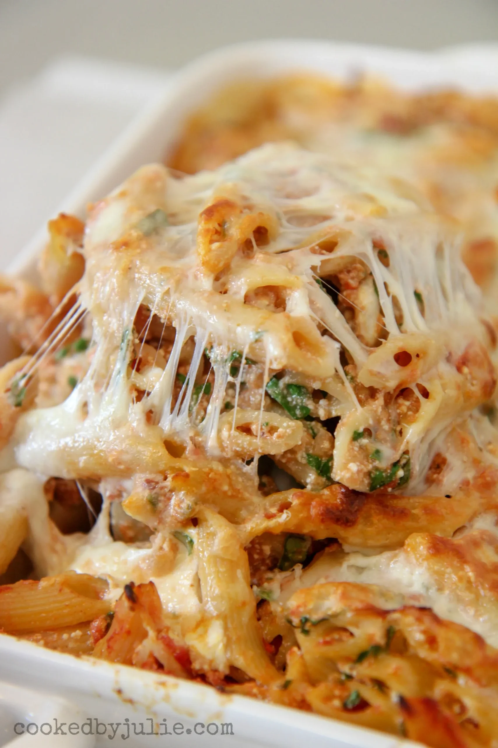 Baked Ziti with Spinach