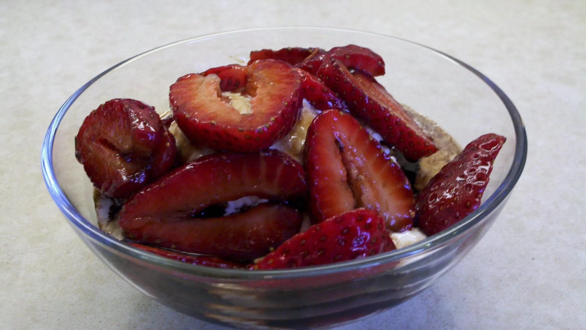 Balsamic Berries over Vanilla Ice Cream