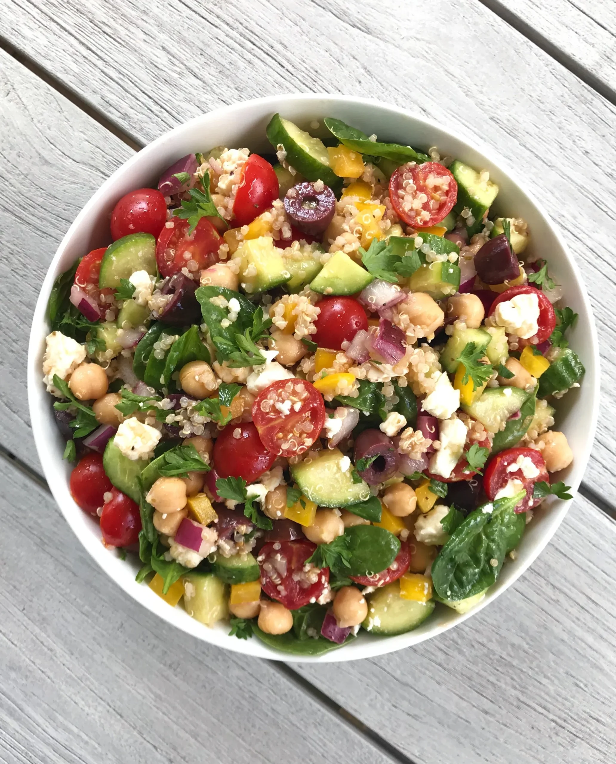 Balsamic Chickpea Feta Greek Salad