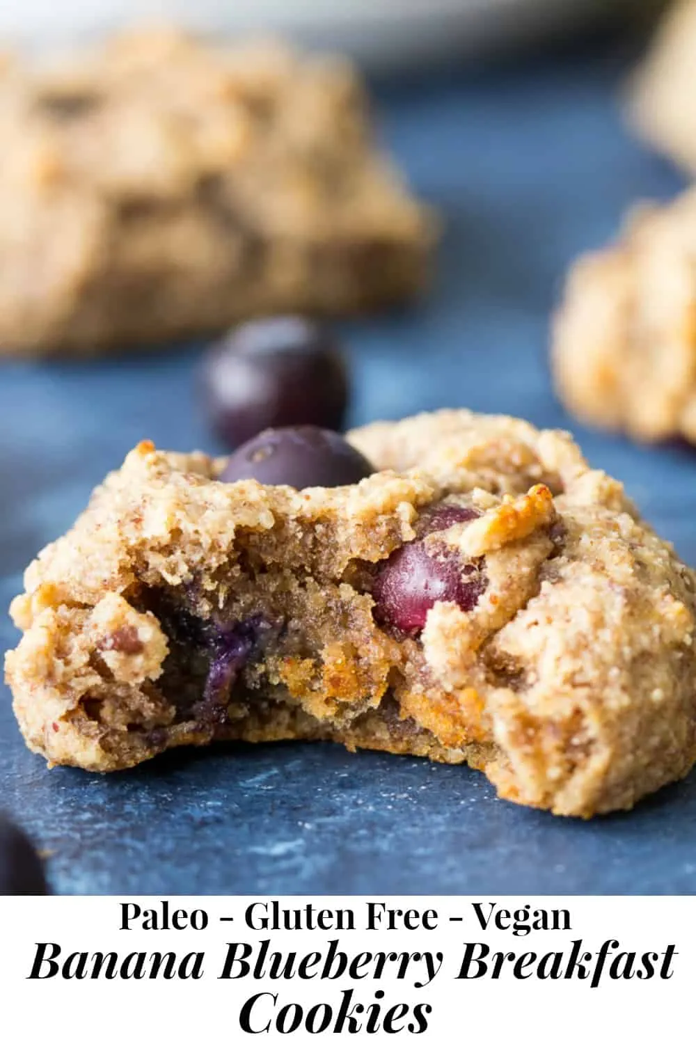 Banana Blueberry Oatmeal Breakfast Cookies
