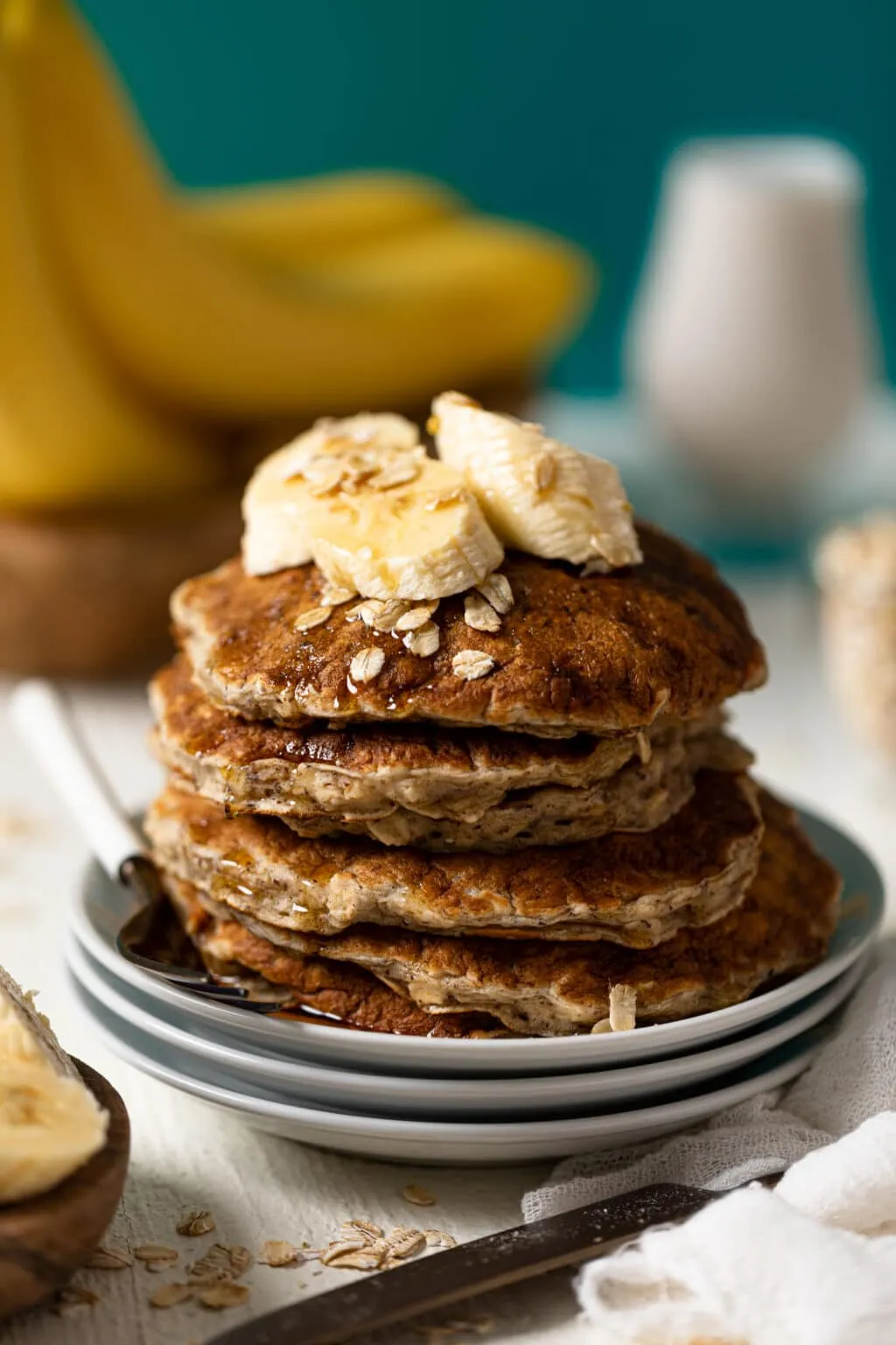 Banana Oat Pancakes Vegan