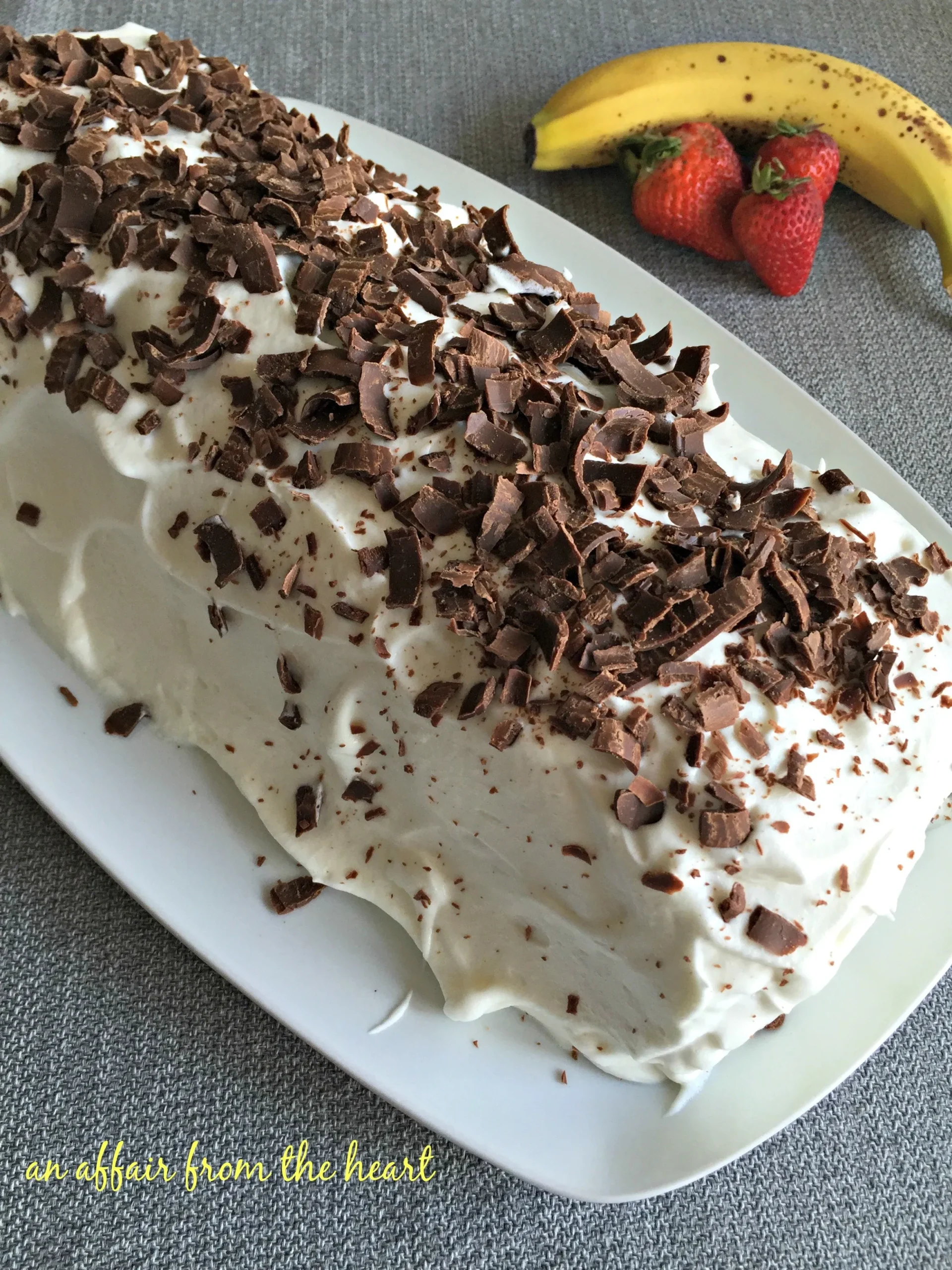 Banana Split Jelly Roll Cake