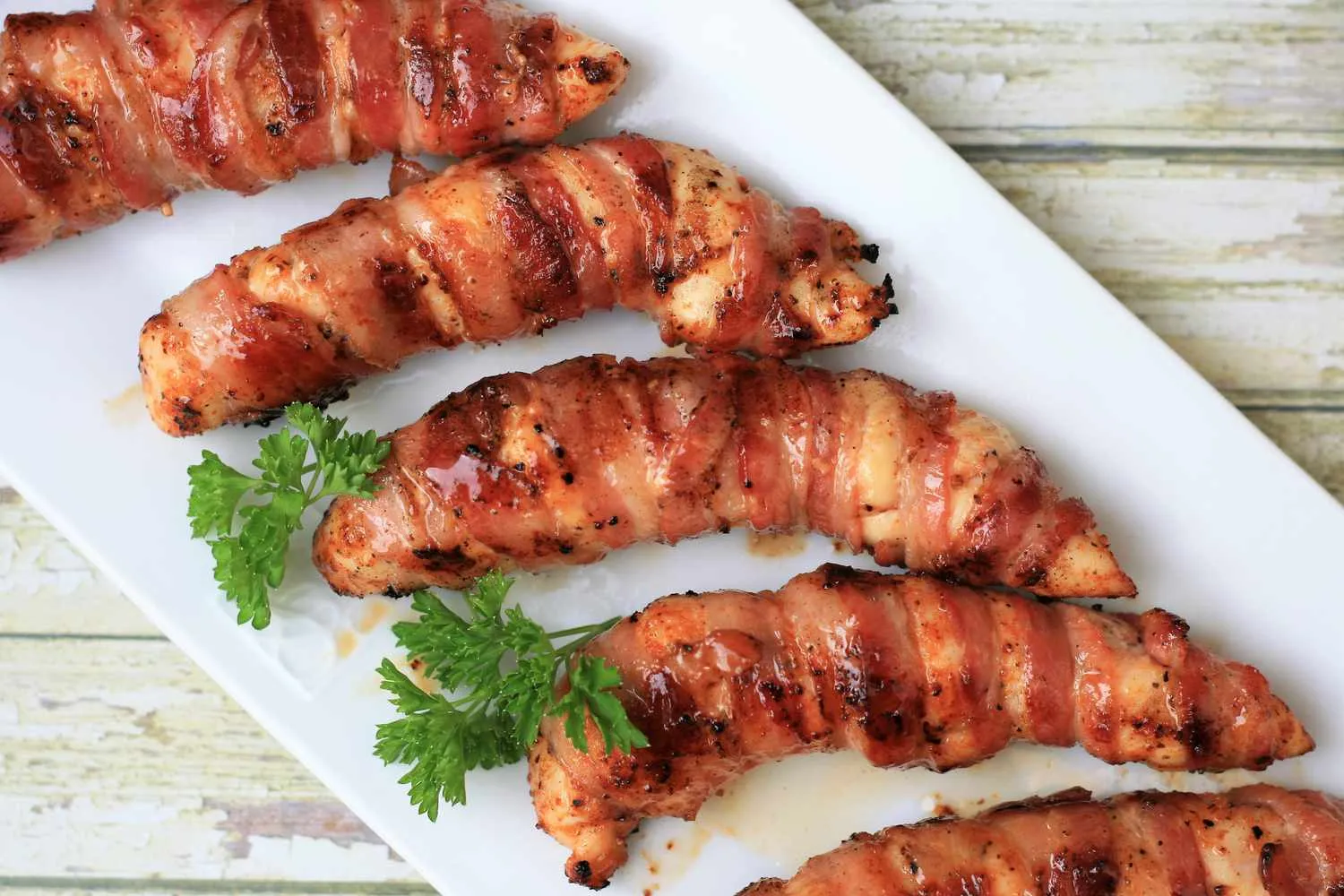 Barbecue Bacon Wrapped Chicken Tenders