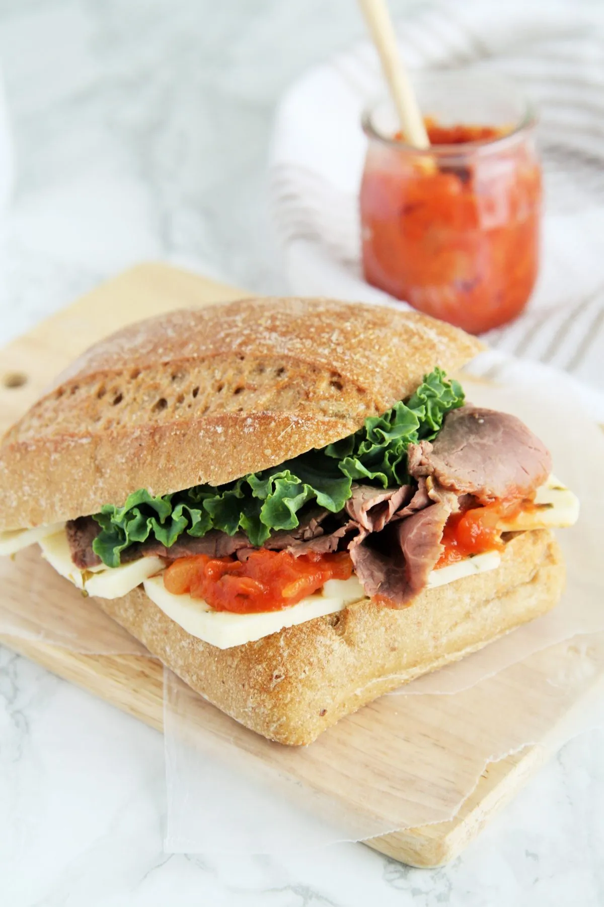 Basil Butter Beef Sandwiches