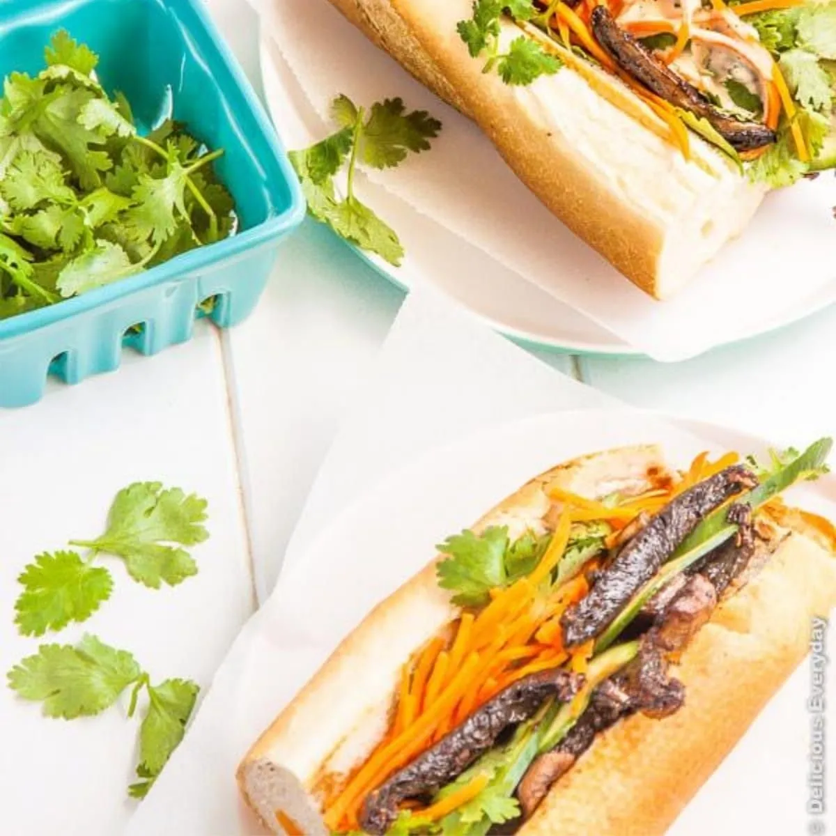Beer Marinated Portobello Mushroom Banh Mi