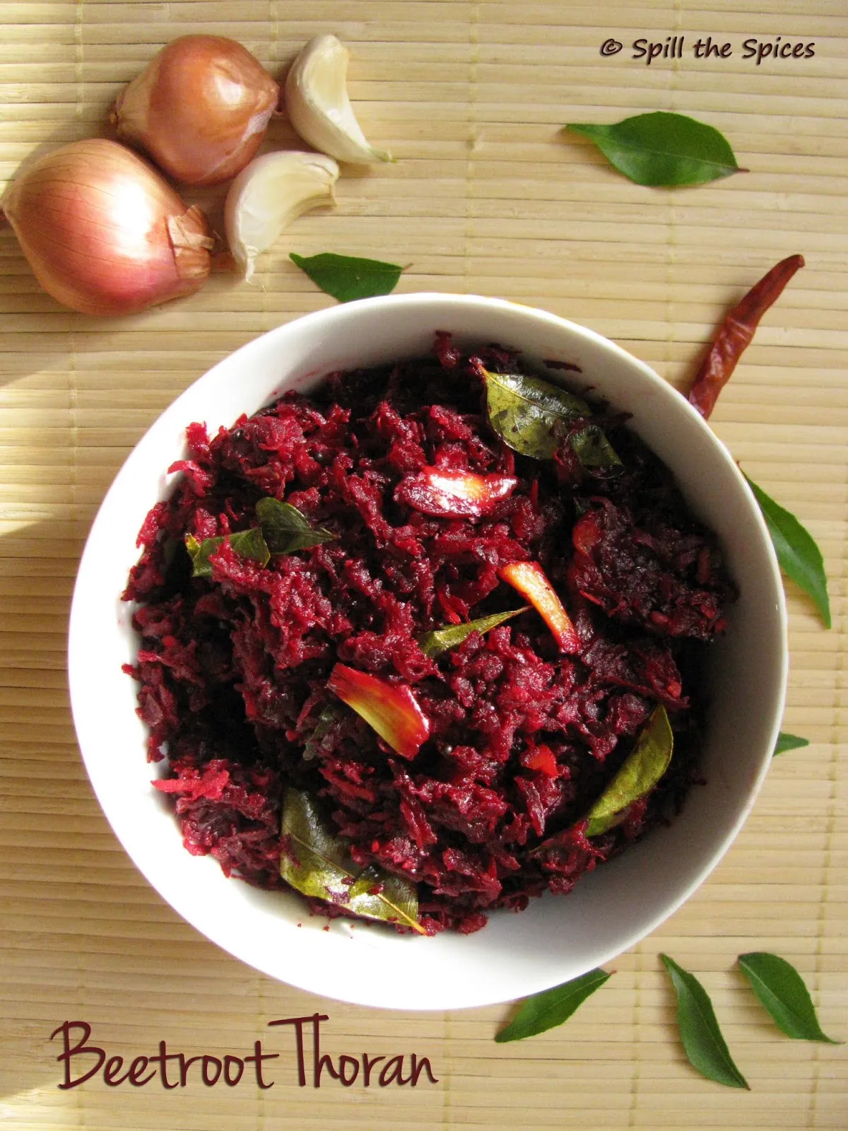 Beet Thoran Indian Beet Stir Fry