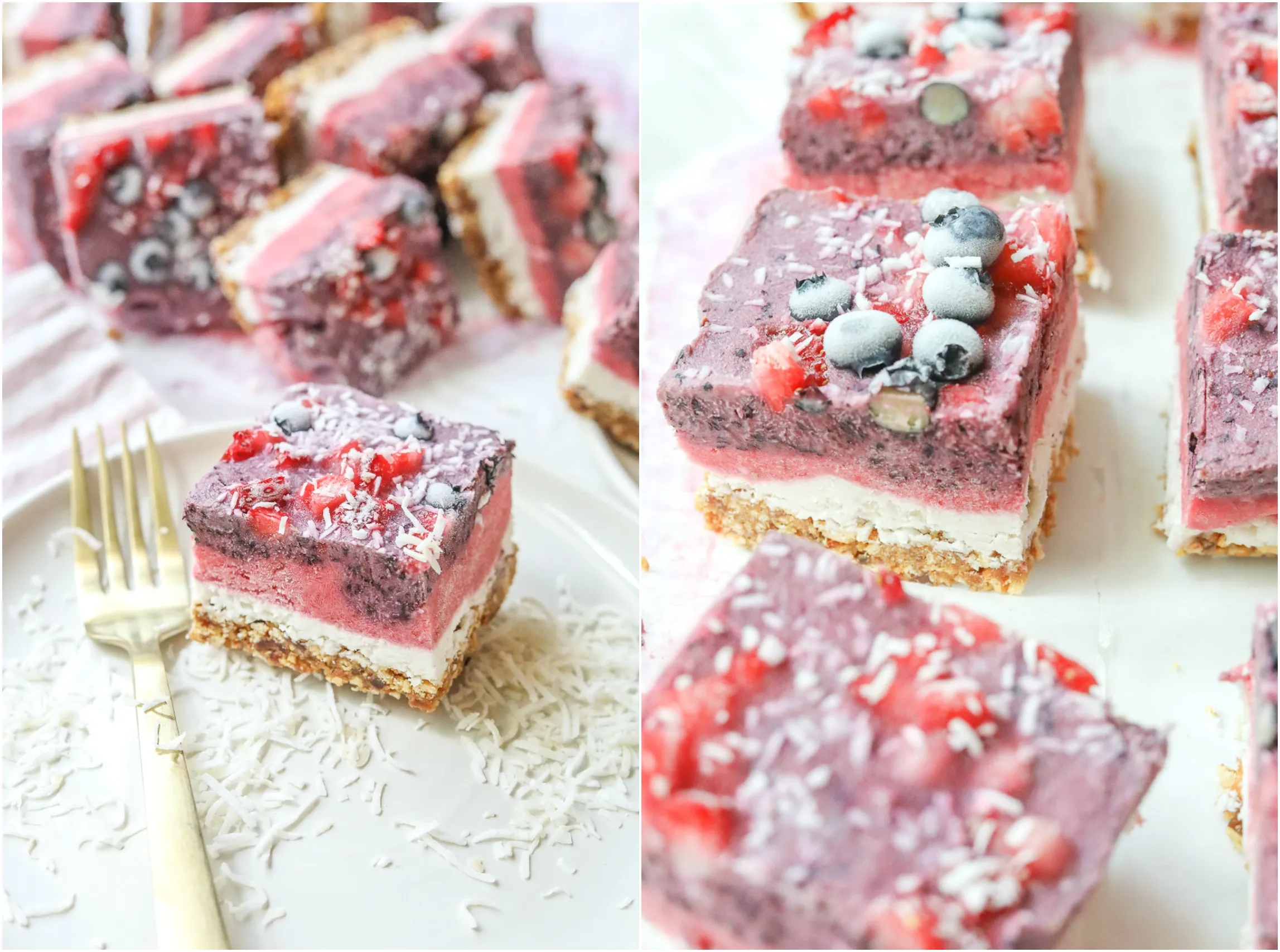 Berries Cream Coconut Pretzel Dessert