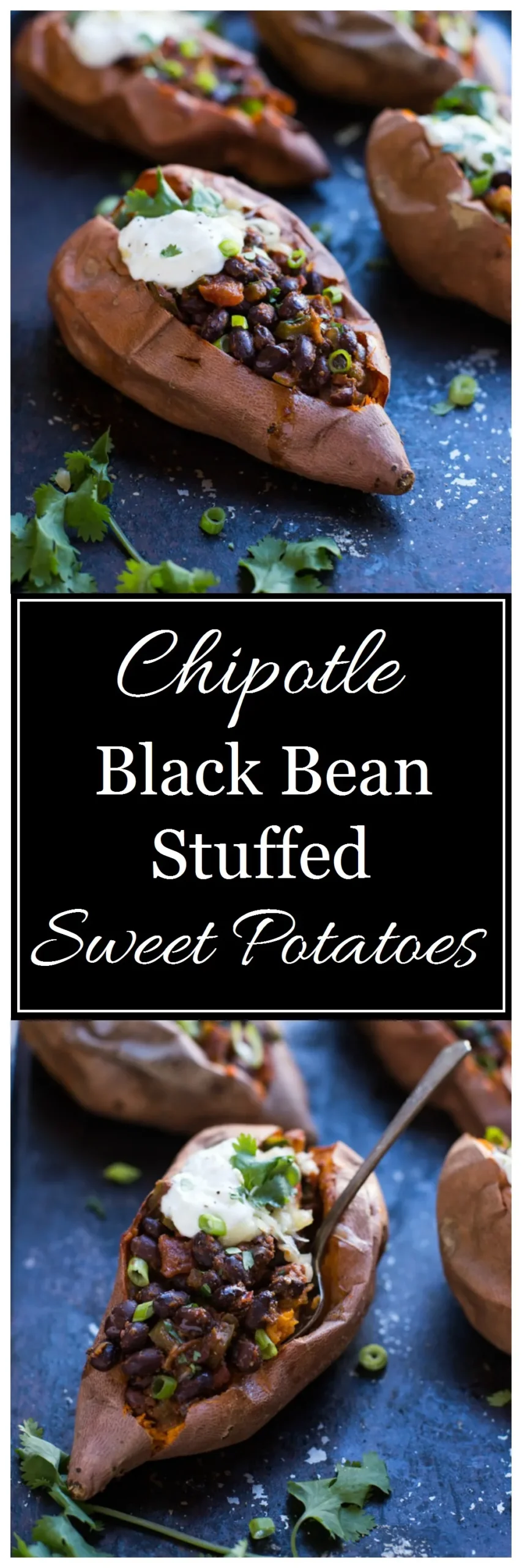 Black Bean Chipotle Stuffed Sweet Potatoes