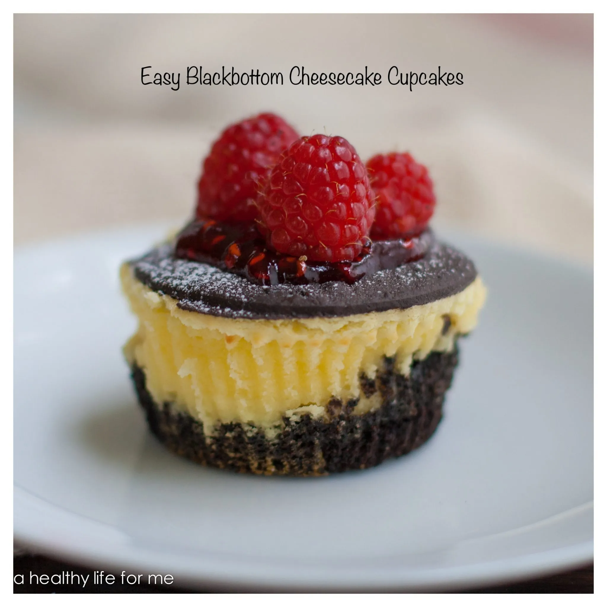 Black Bottom Cheesecake Cups (Lofat)