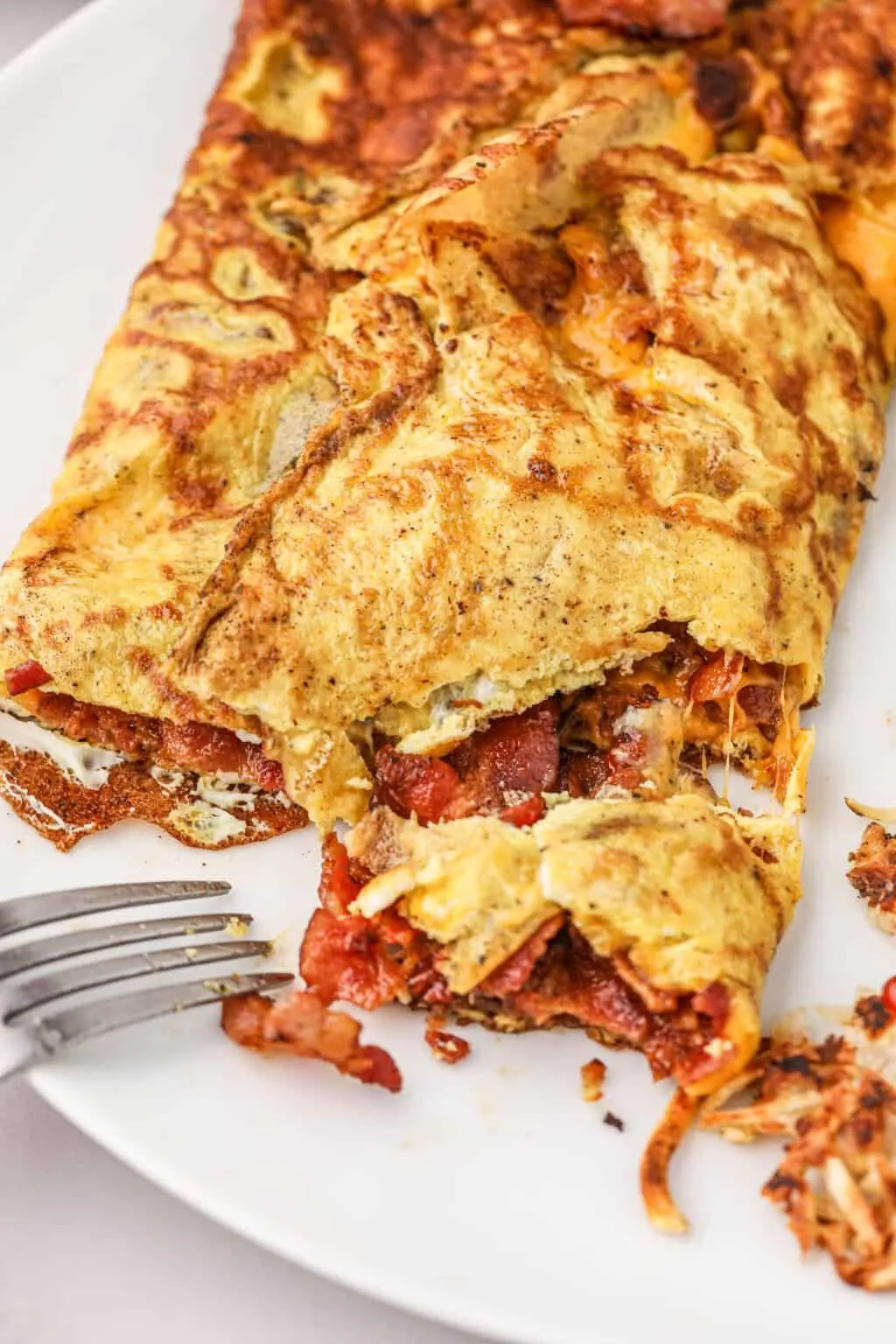 Blackstone Griddle Bacon Cheese Omelet