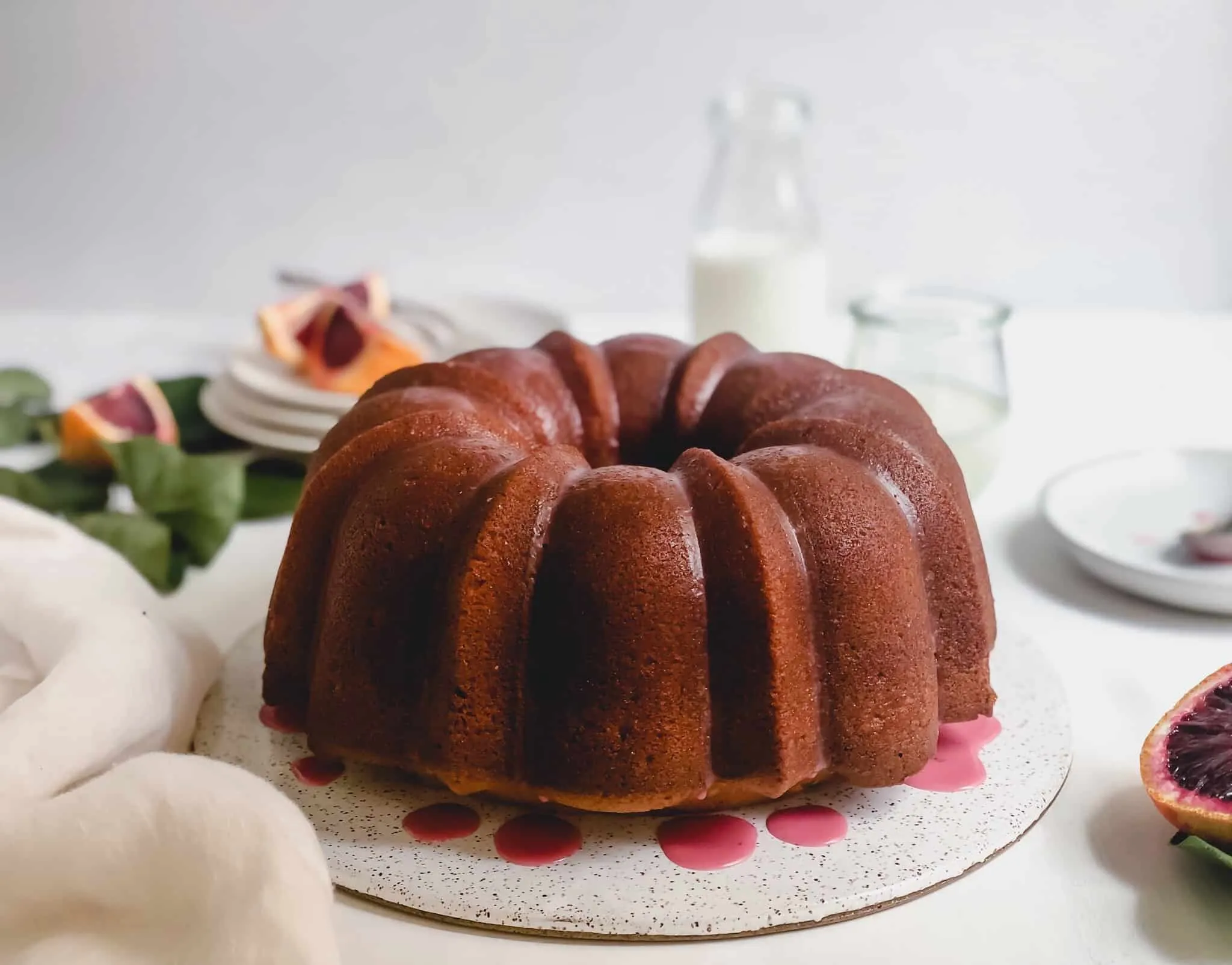 Blood Orange Cardamom Bundt Cake