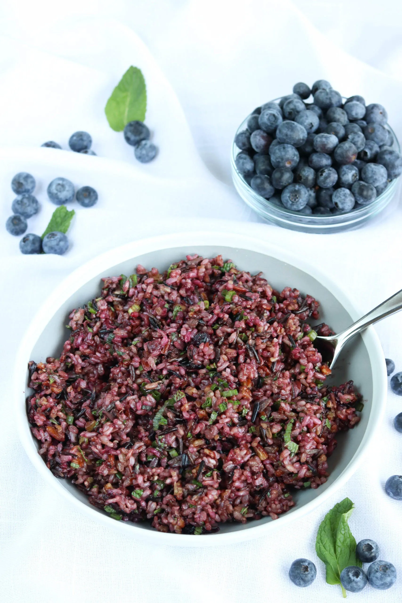Blueberry Basil Rice Salad